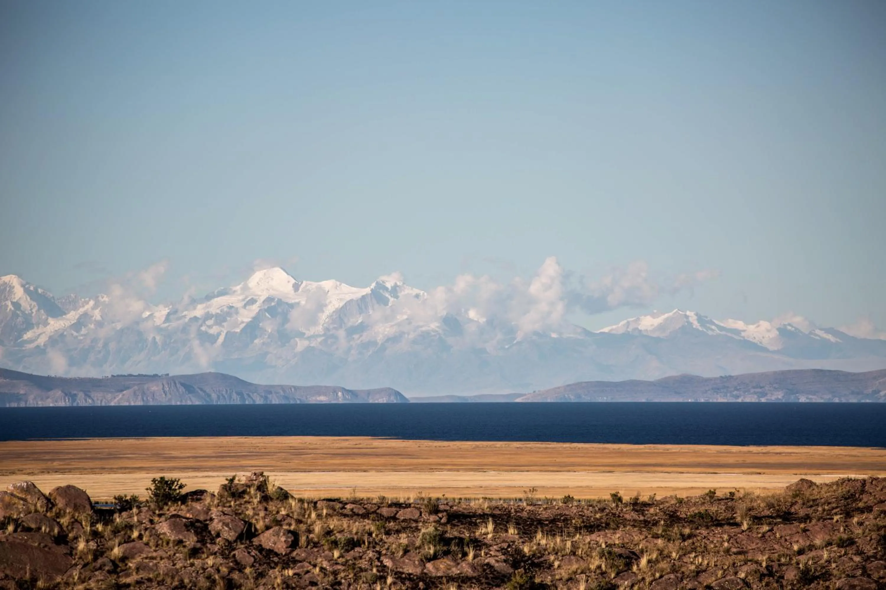 Mountain view in Titilaka by Andean