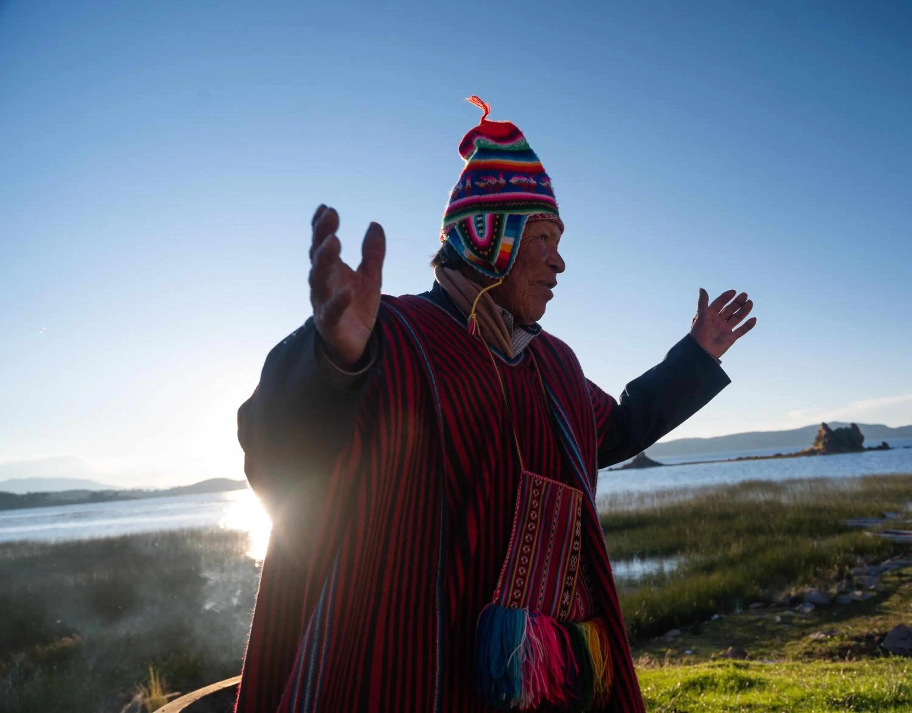People in Titilaka by Andean