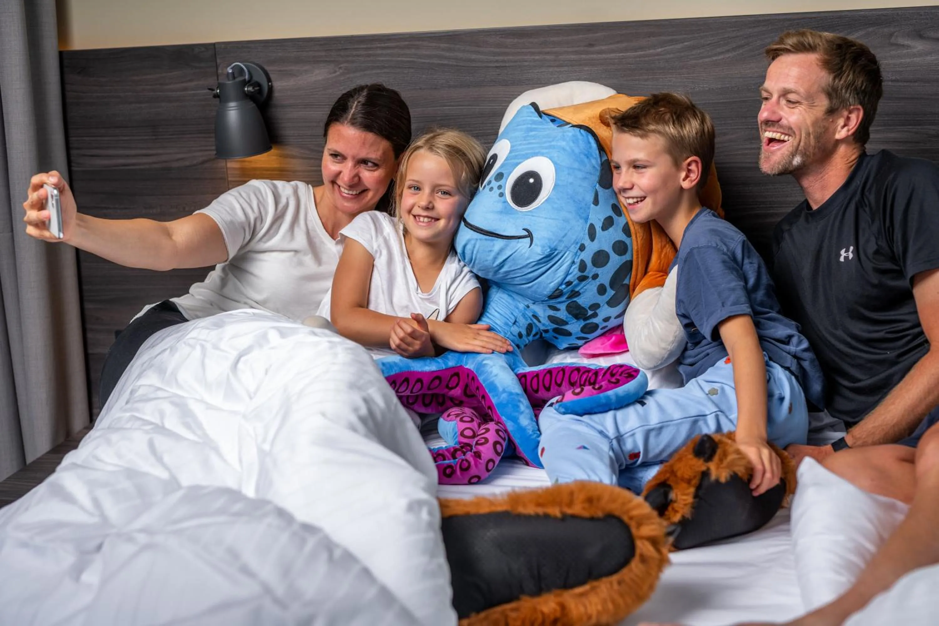 Family, Bed in Hotel am Park