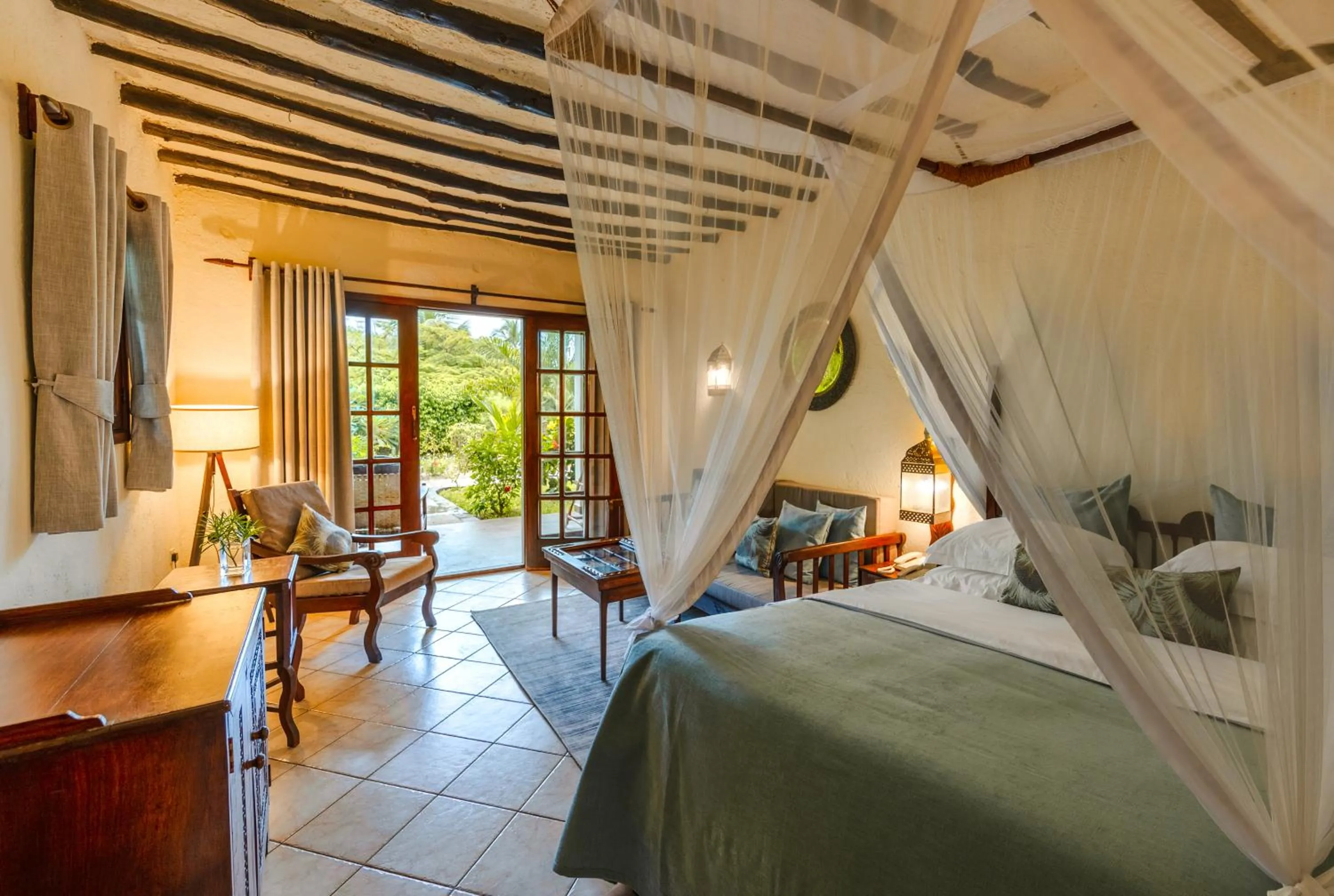 Living room, Bed in Breezes Beach Club and Spa