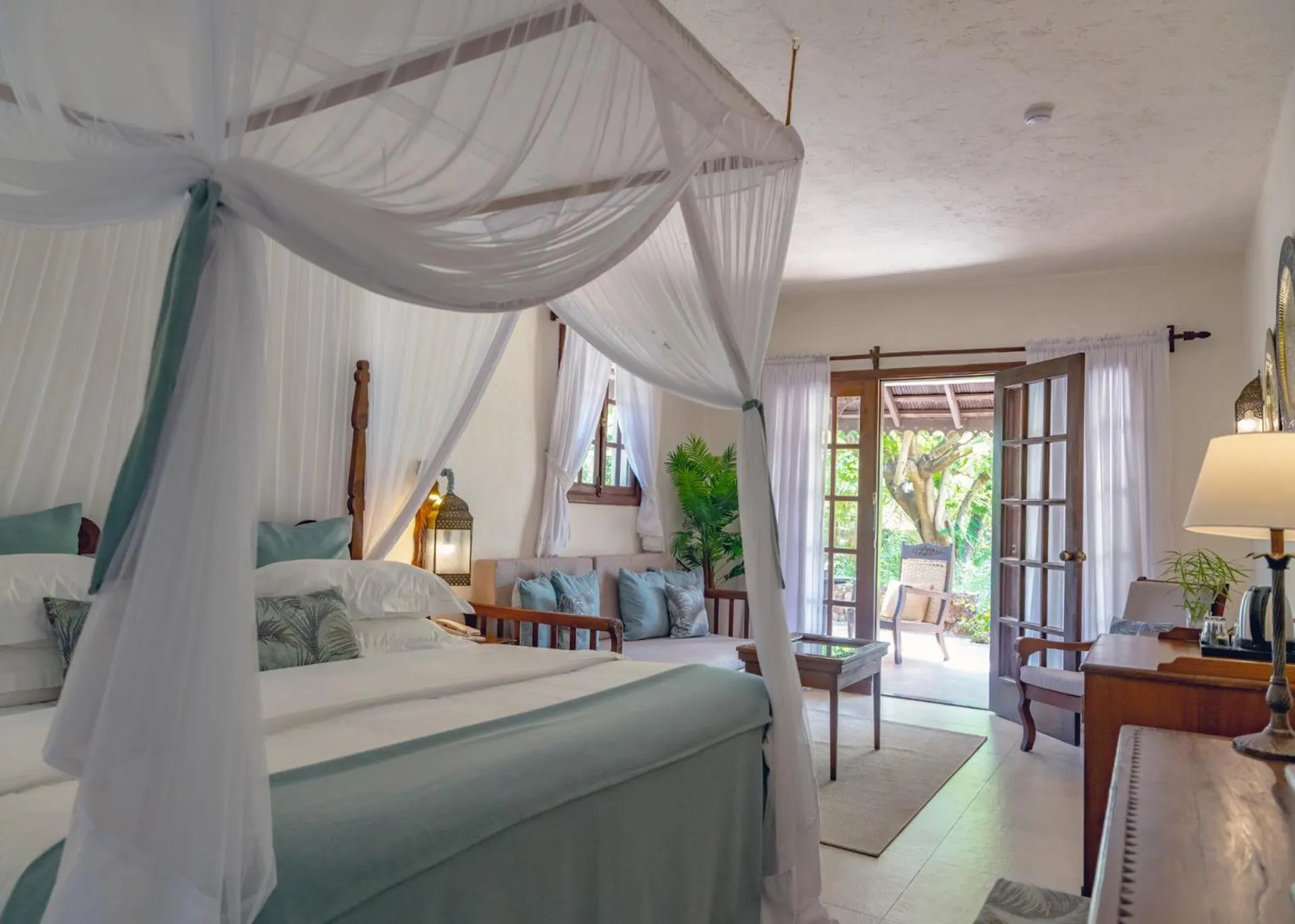 Bed in Breezes Beach Club and Spa