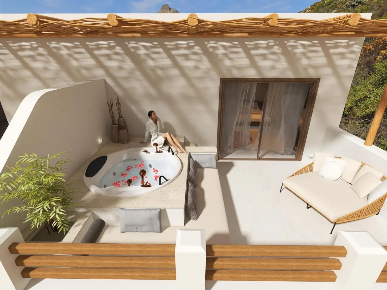 Patio in Spongia Apartments and Suites Kalymnos