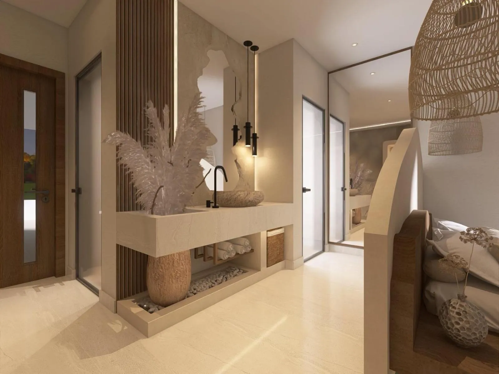 Bed in Spongia Apartments and Suites Kalymnos