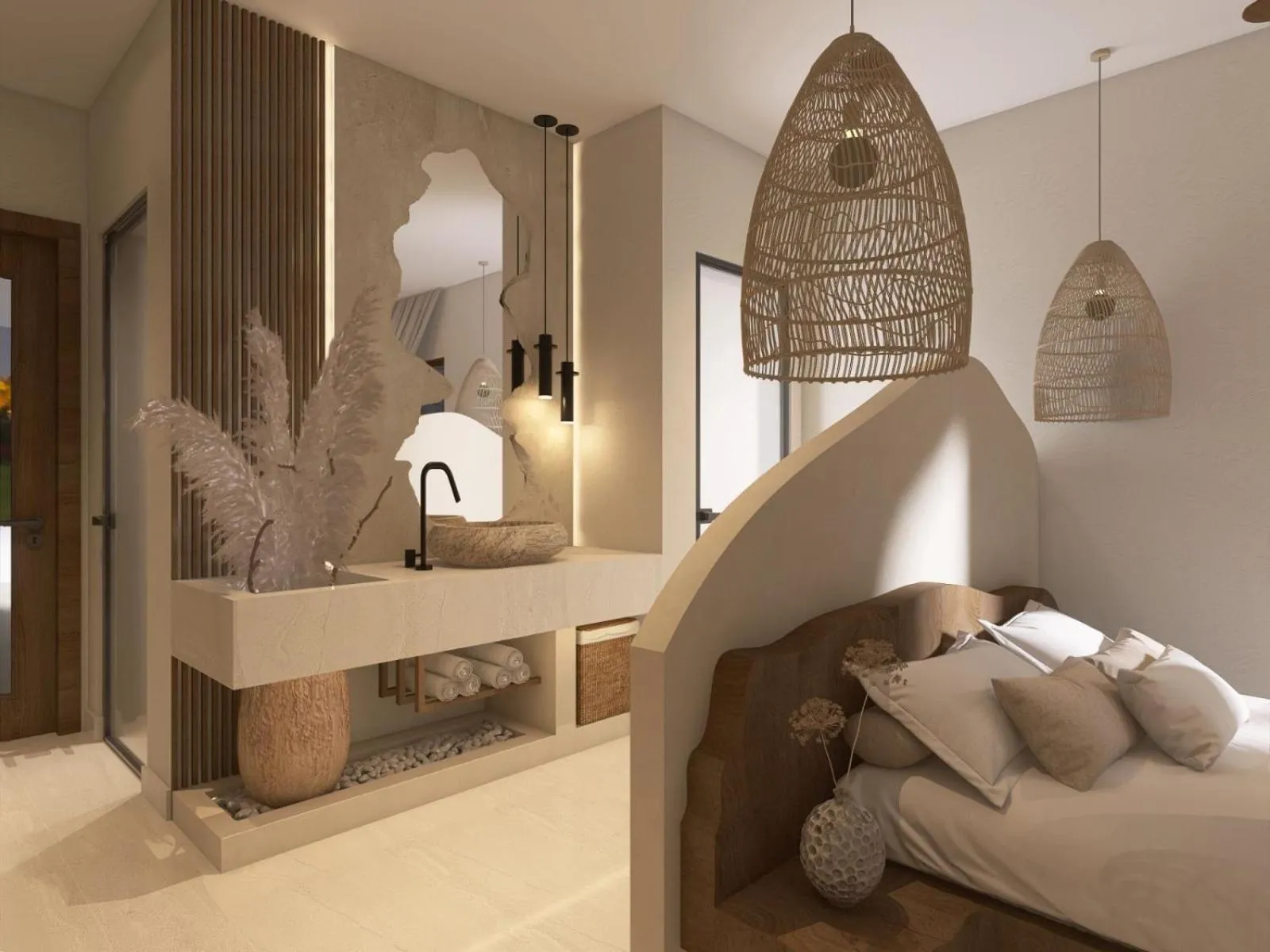 Bed in Spongia Apartments and Suites Kalymnos