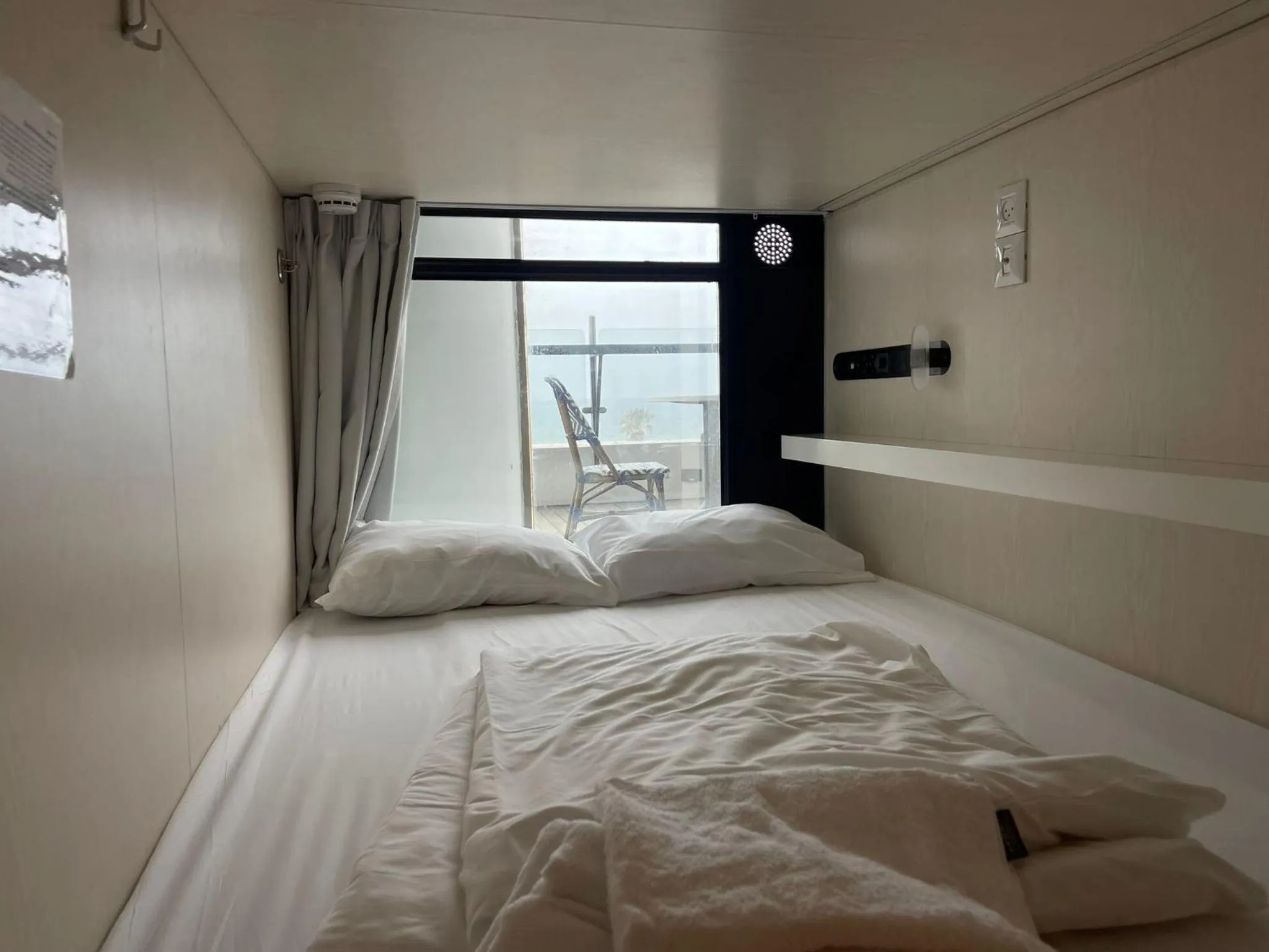 View (from property/room), Bed in The O Pod Capsule Hotel