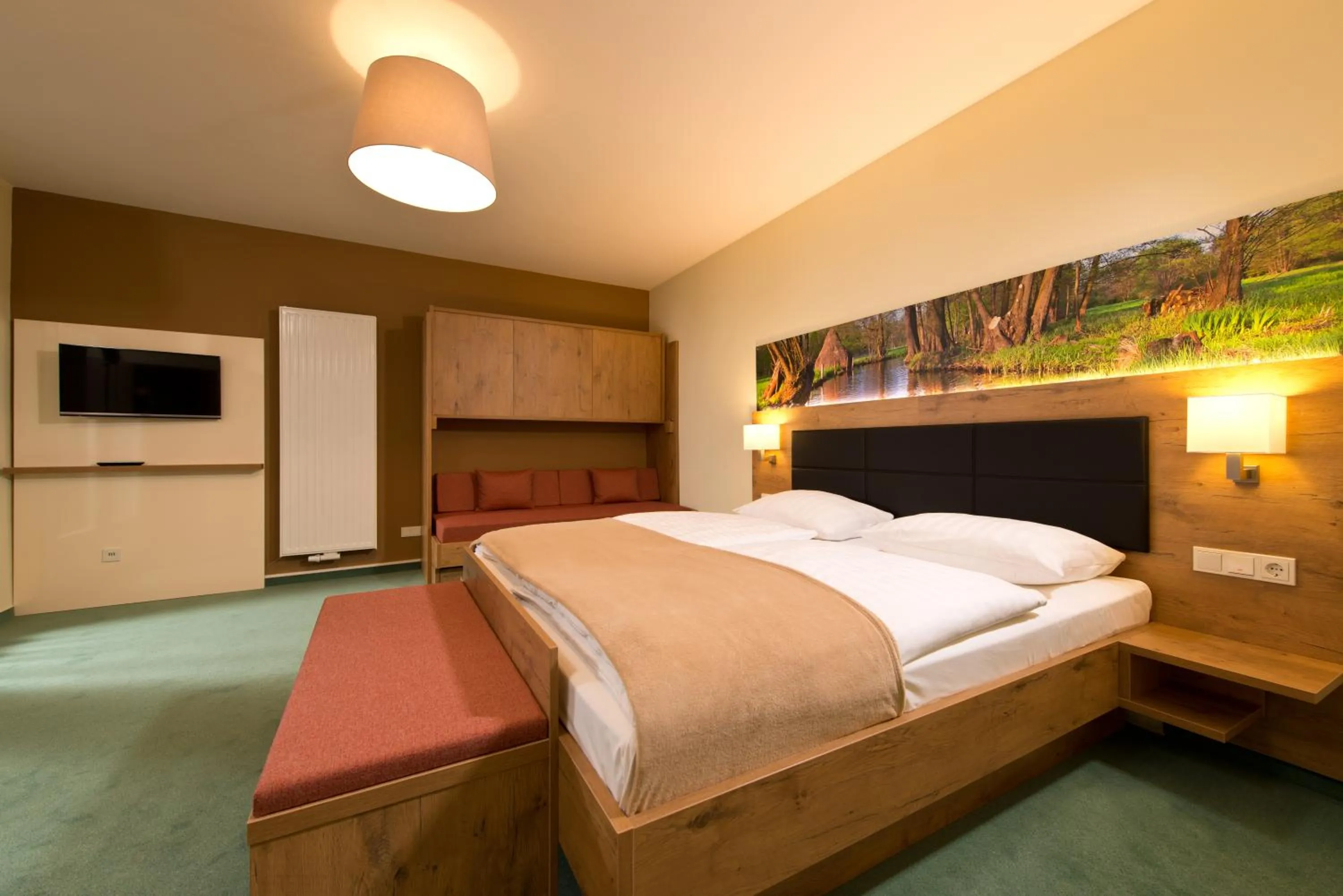 Photo of the whole room, Bed in Spreewaldhotel Stephanshof