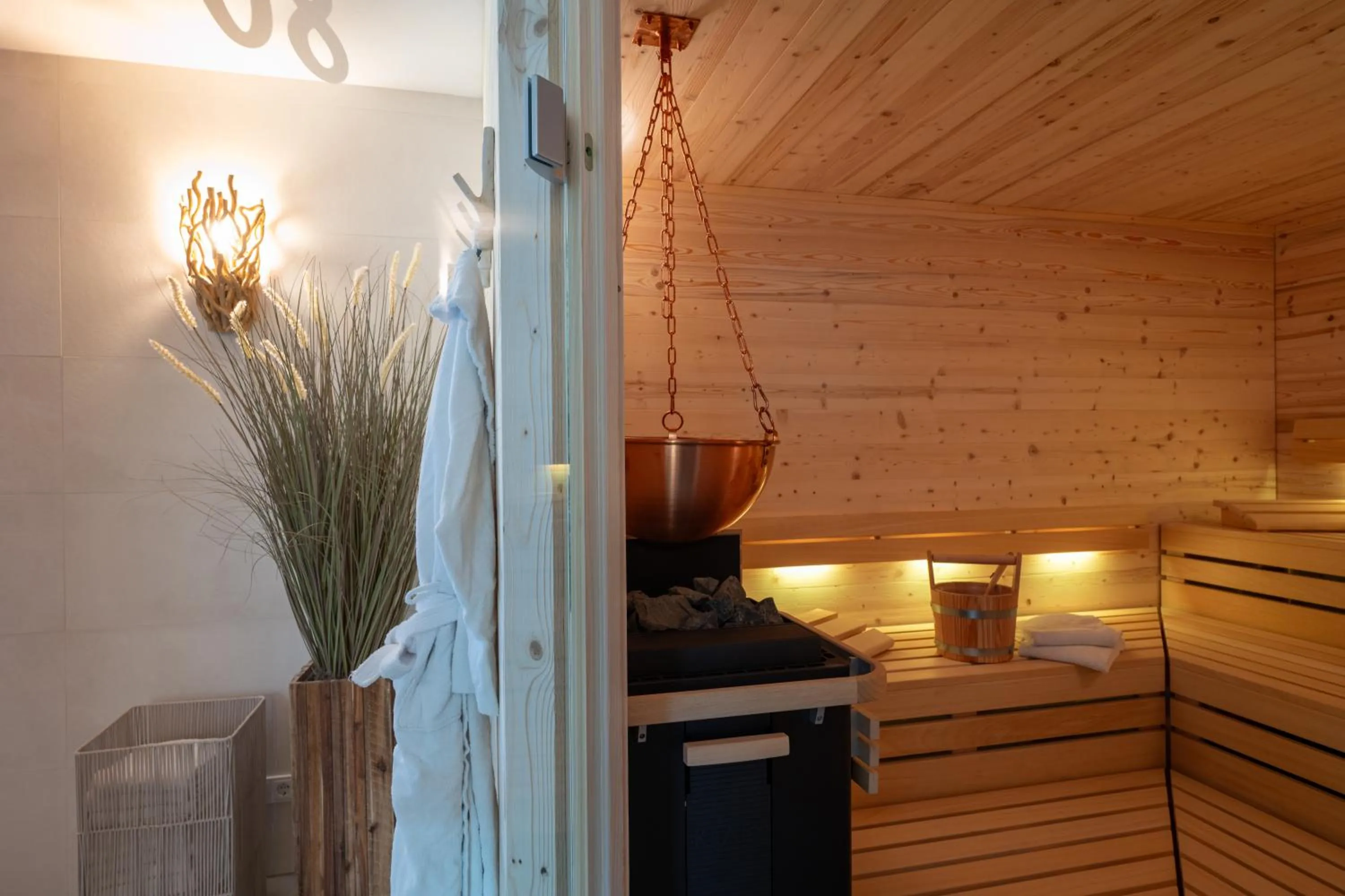 Sauna, Bed in Spreewaldhotel Stephanshof