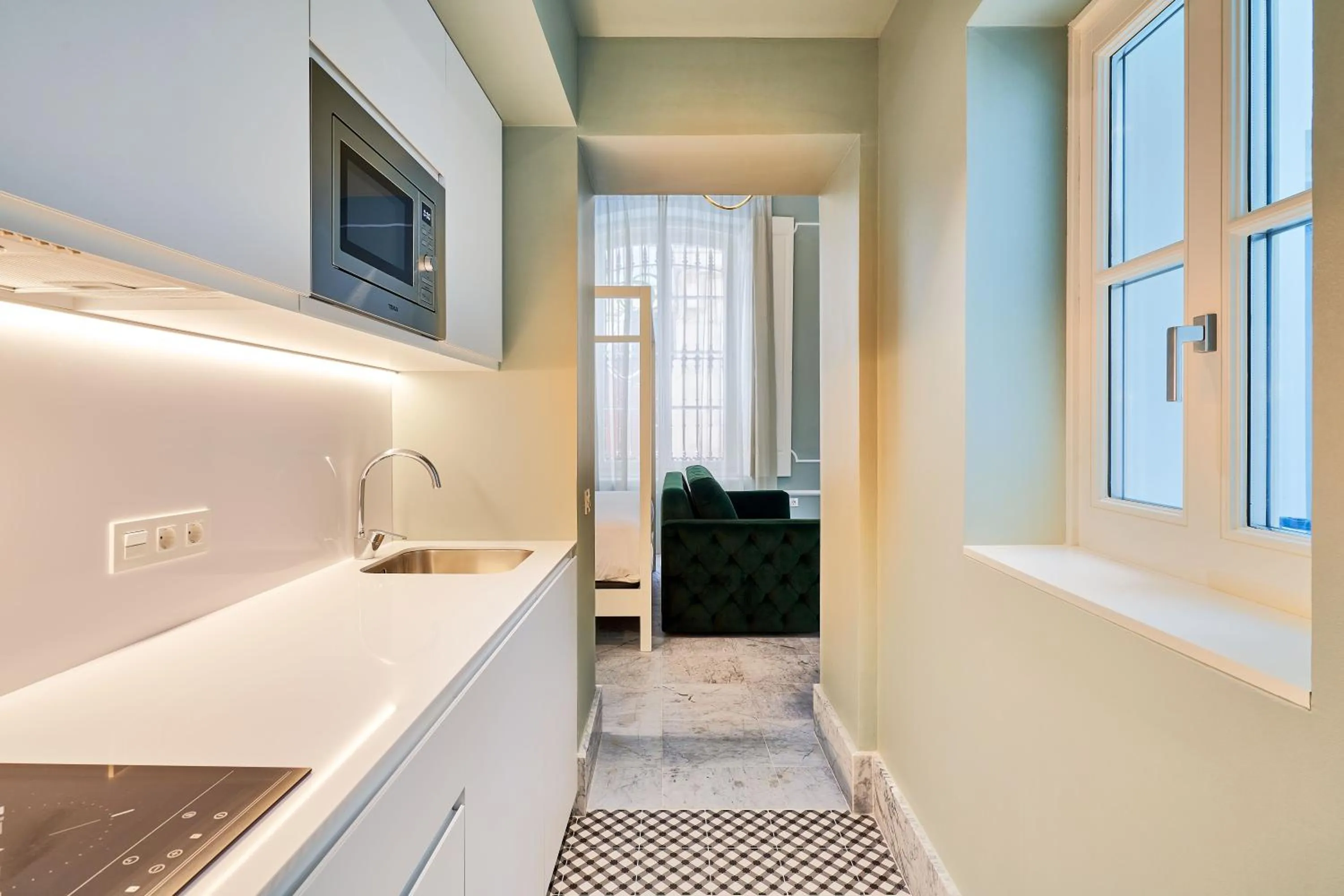 Kitchen or kitchenette in Tandem Palacio Veedor de Galeras Suites