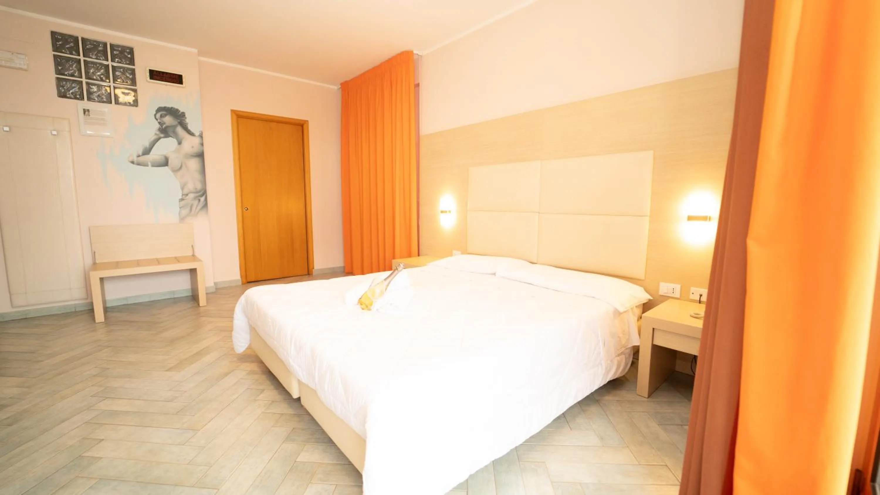 Bed in Taormina Hotel Calipso