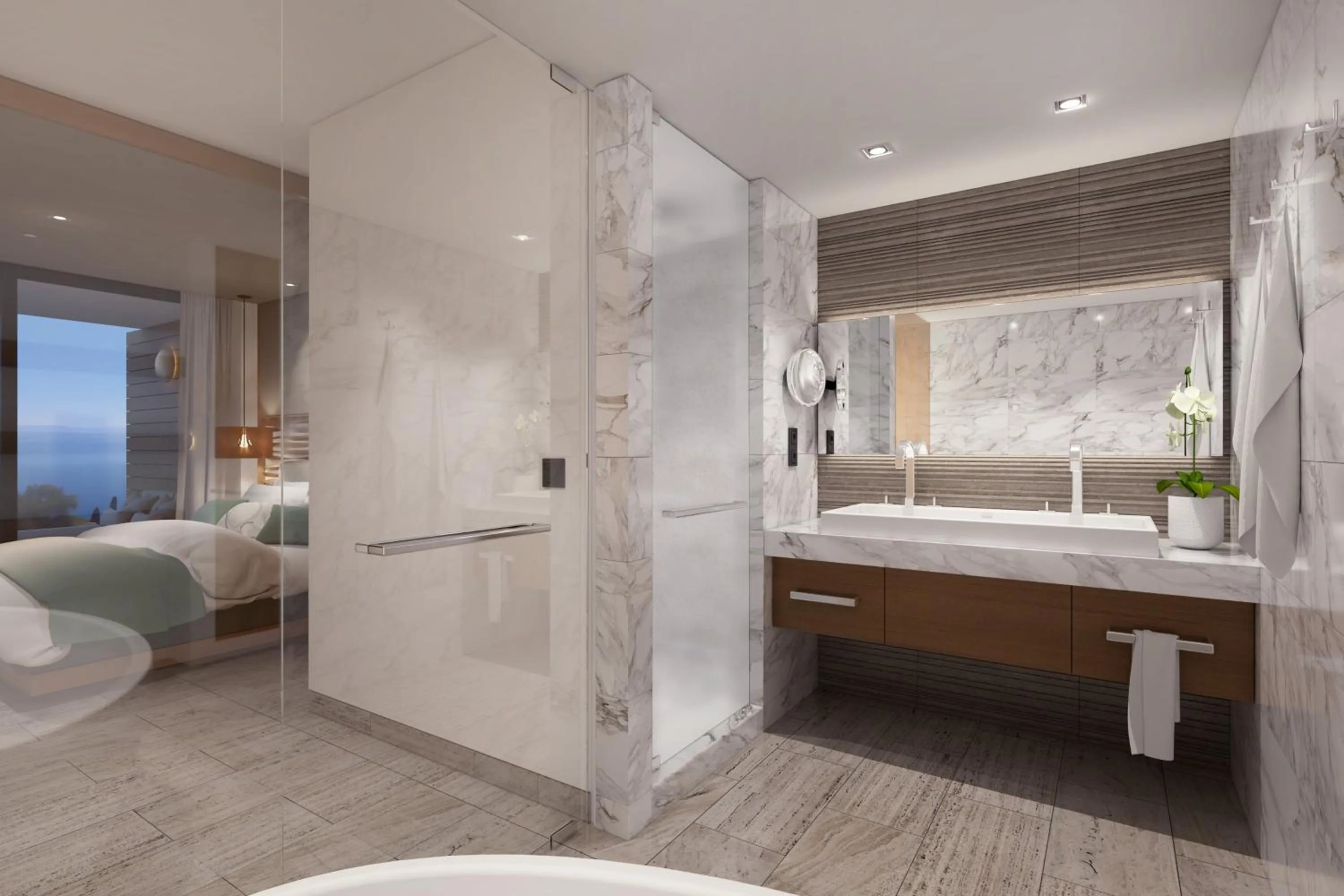 Bathroom, Bed in Angsana Corfu Resort & Spa