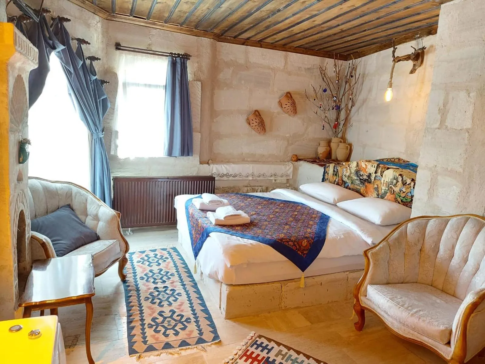Bed in Duru Cappadocia Stone House