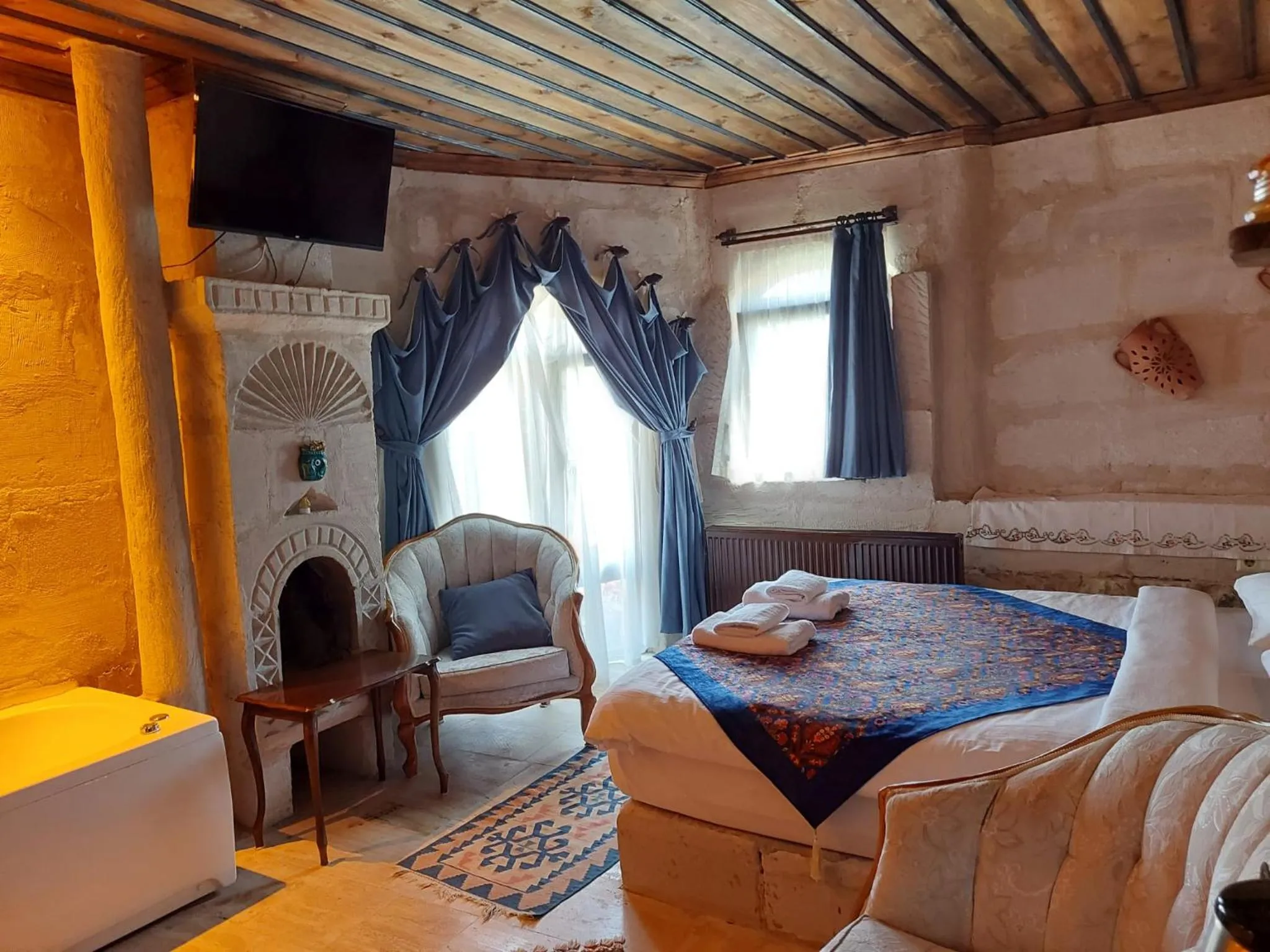 Bed in Duru Cappadocia Stone House