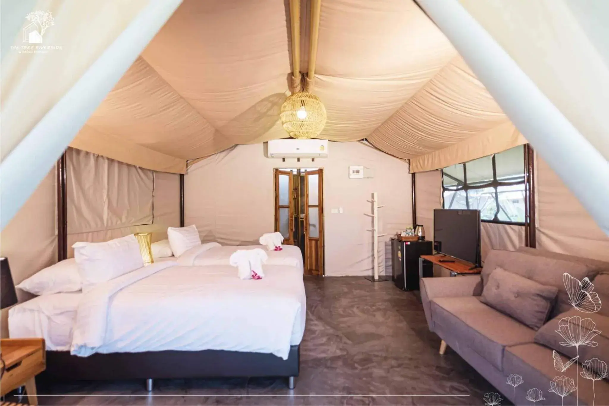 Tent Twin Bed in The Tree Riverside Resort Kaeng Krachan Tent Twin Bed in The Tree Riverside Resort Kaeng Krachan