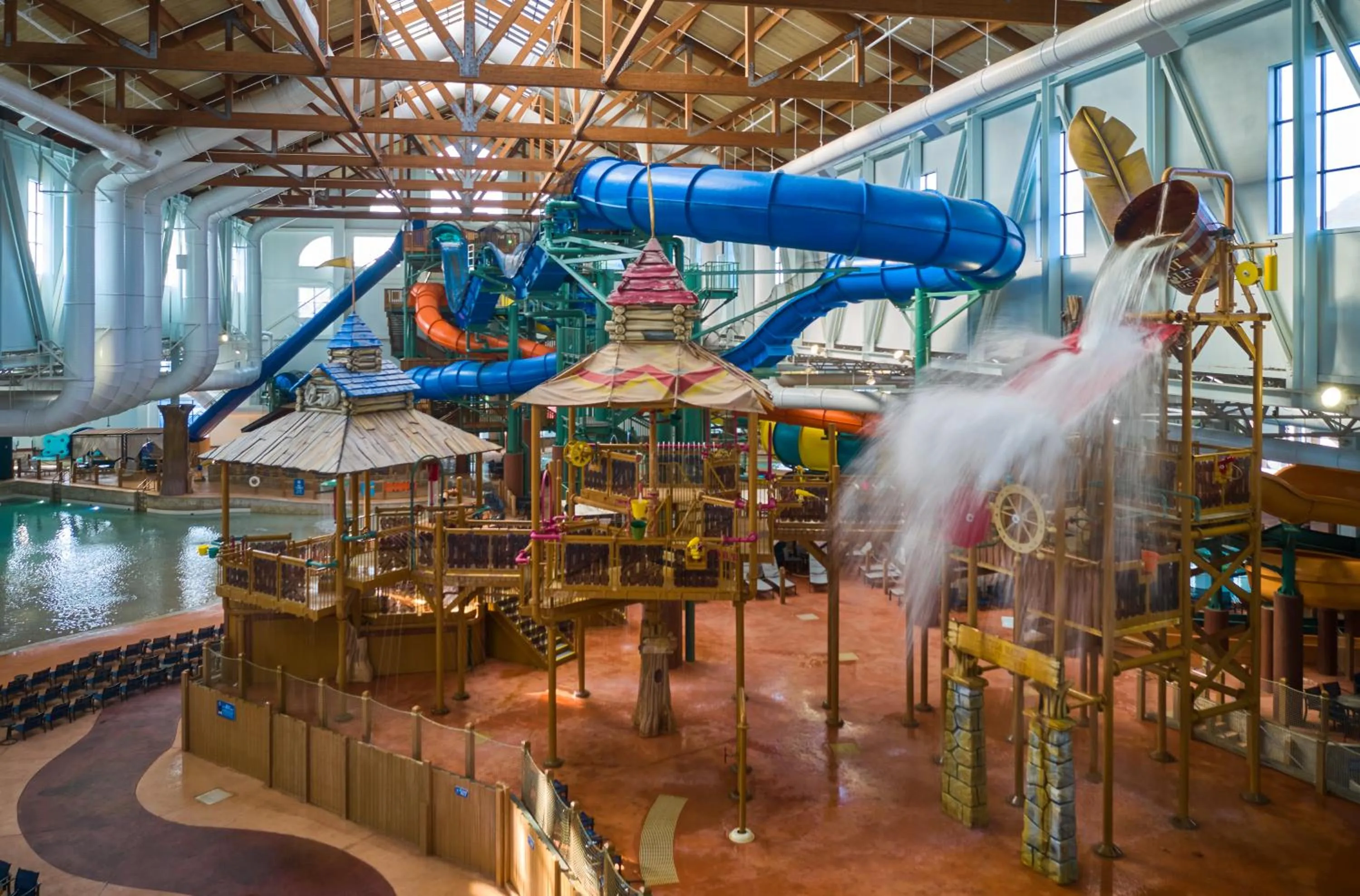 Aqua park in Great Wolf Lodge Poconos