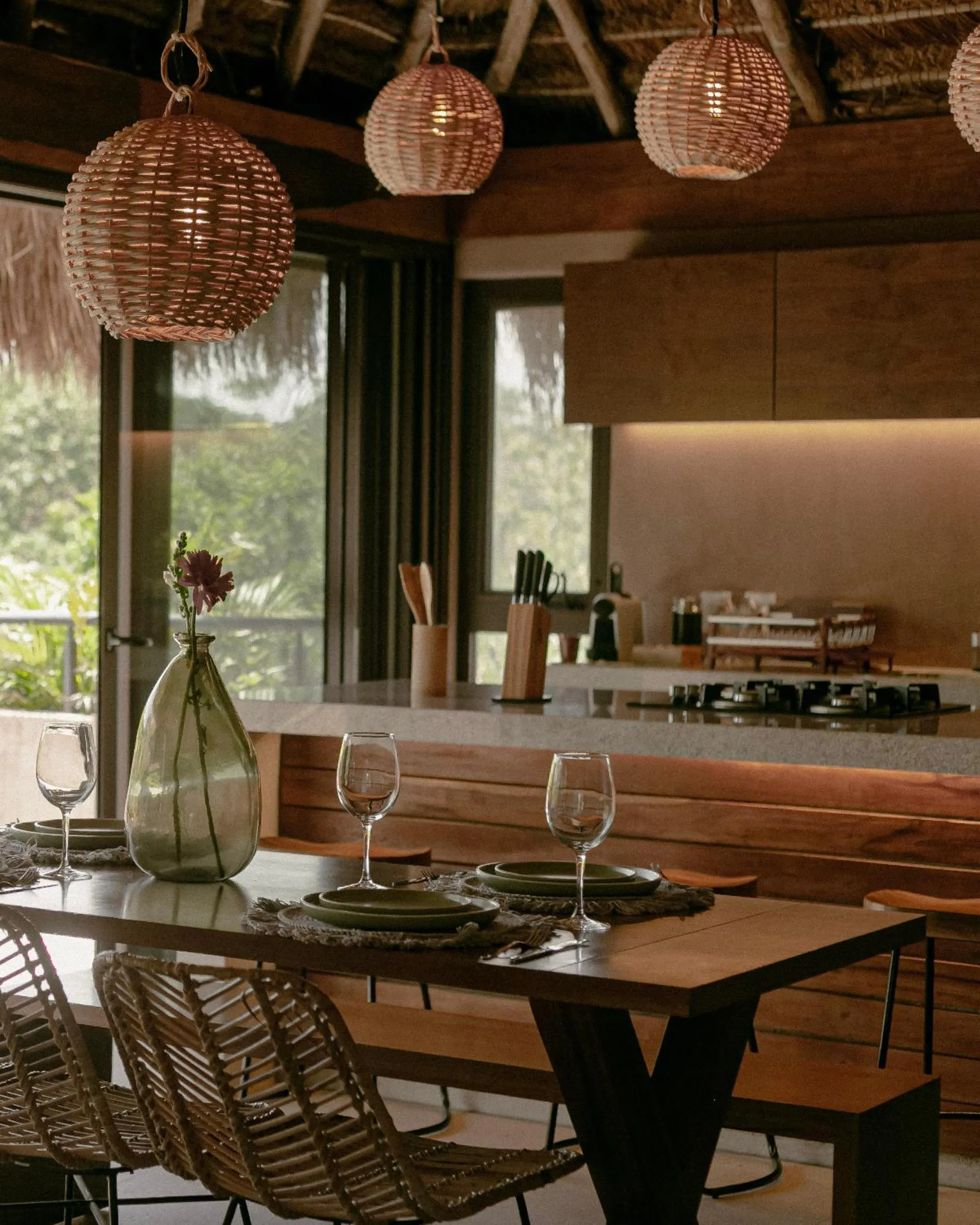 kitchen in Zereno Tulum Beach Club Access