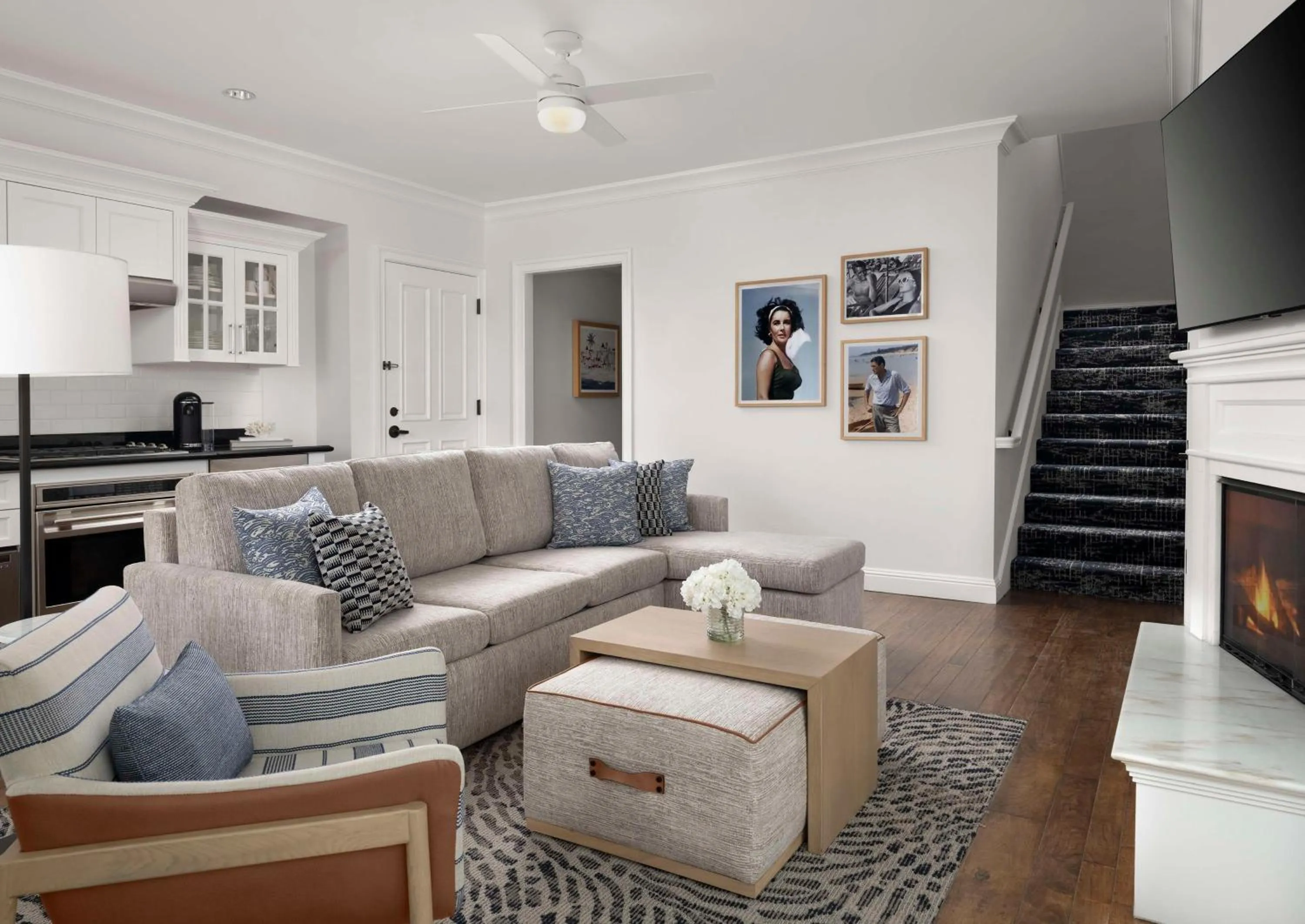 Living room in Beach Village at The Del, LXR Hotels & Resorts