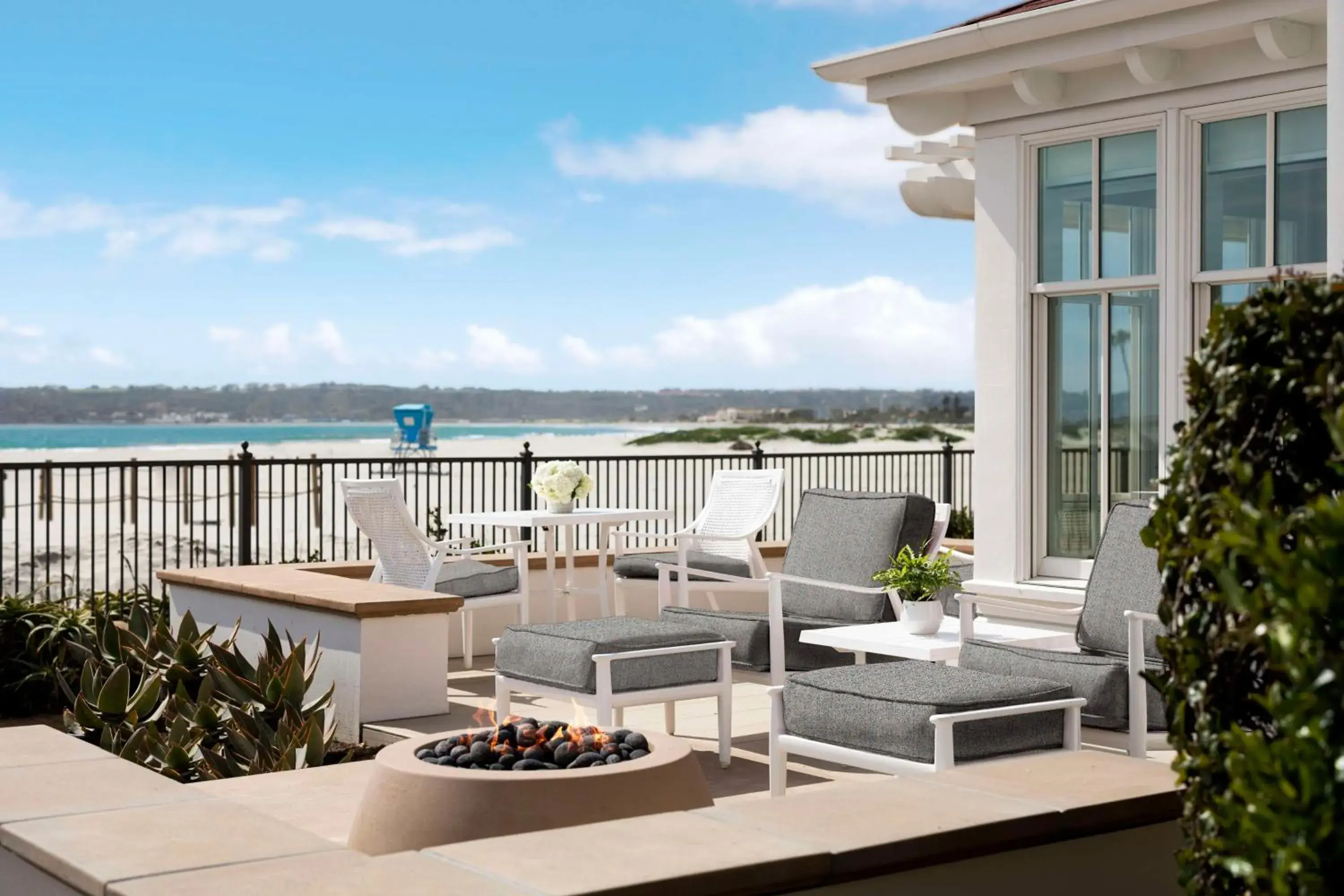 Queen Beachfront Cottage Room in Beach Village at The Del, LXR Hotels & Resorts Queen Beachfront Cottage Room in Beach Village at The Del, LXR Hotels & Resorts