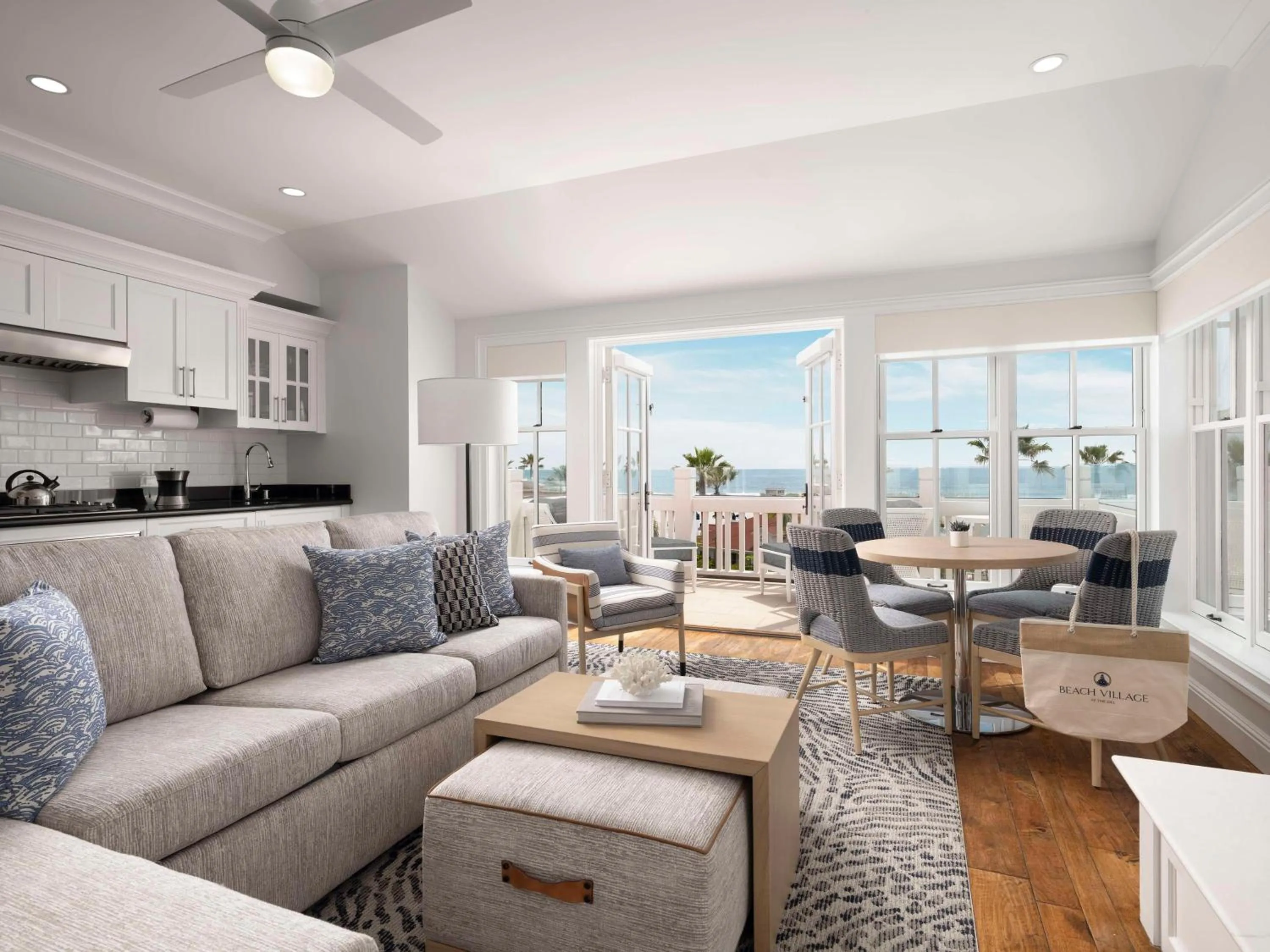 Living room in Beach Village at The Del, LXR Hotels & Resorts