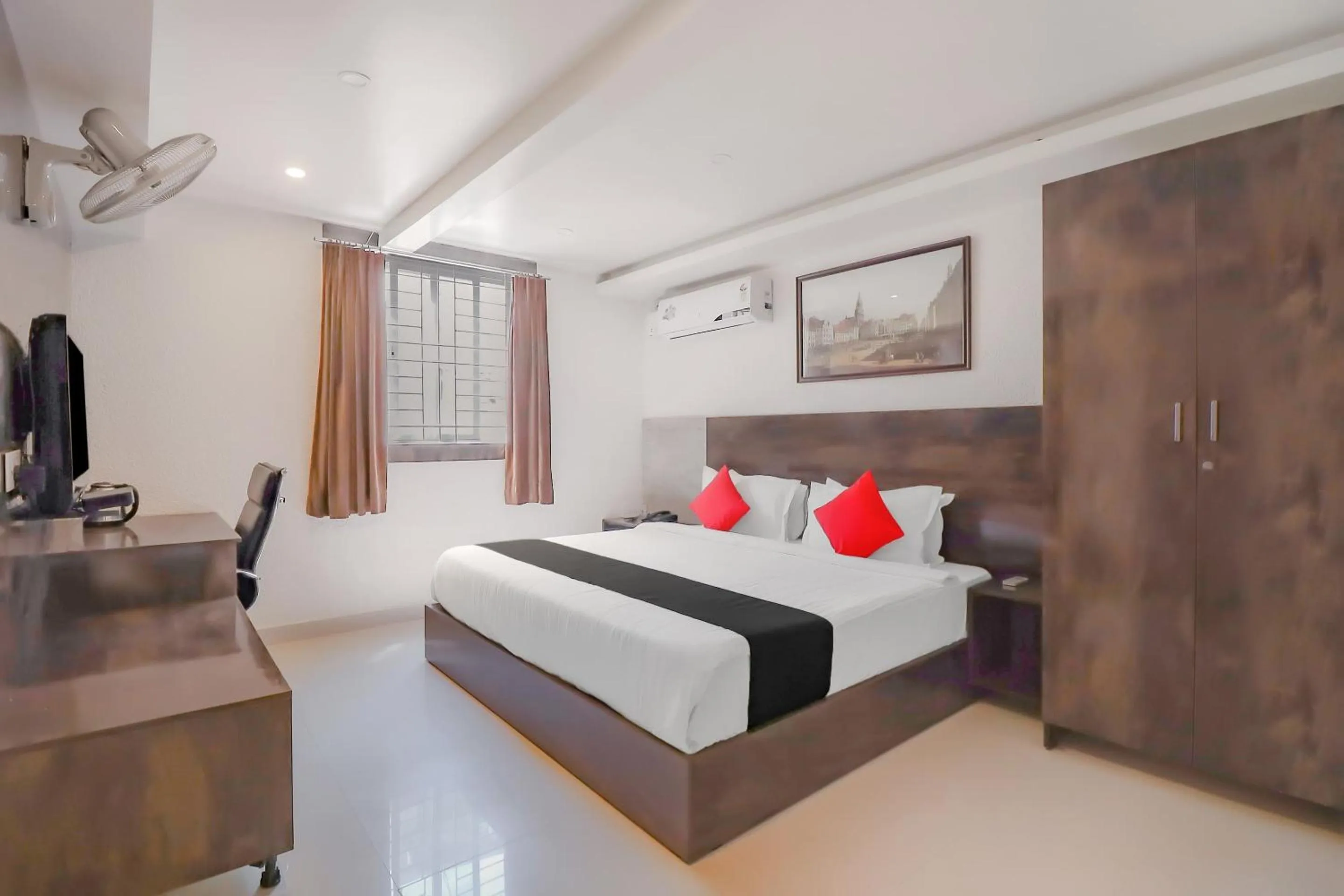 Bedroom, Bed in Capital O Royal Galaxy Finesse Near Phoenix Marketcity