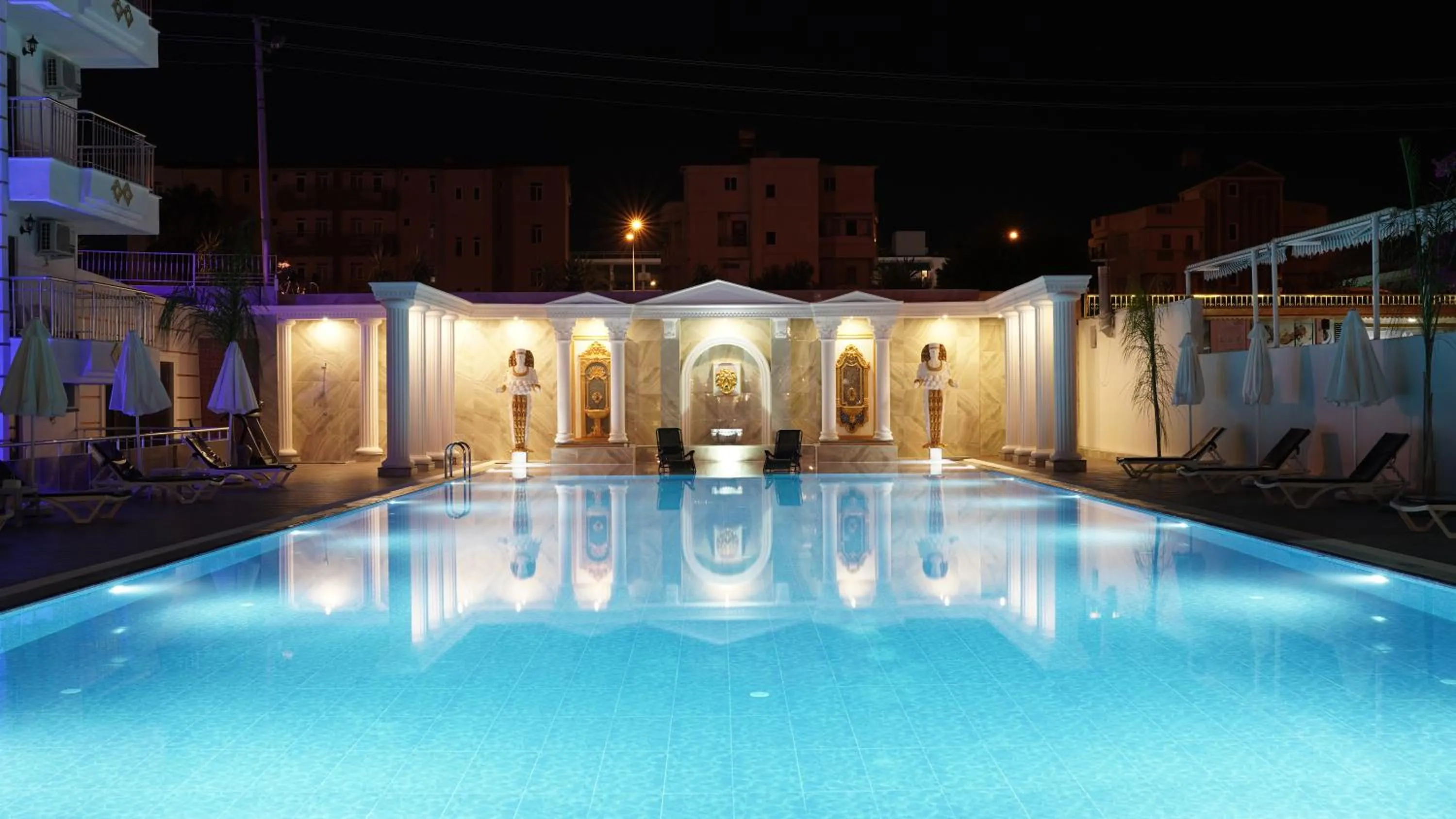 Night, Swimming Pool in Akdora Resort Hotel & Spa