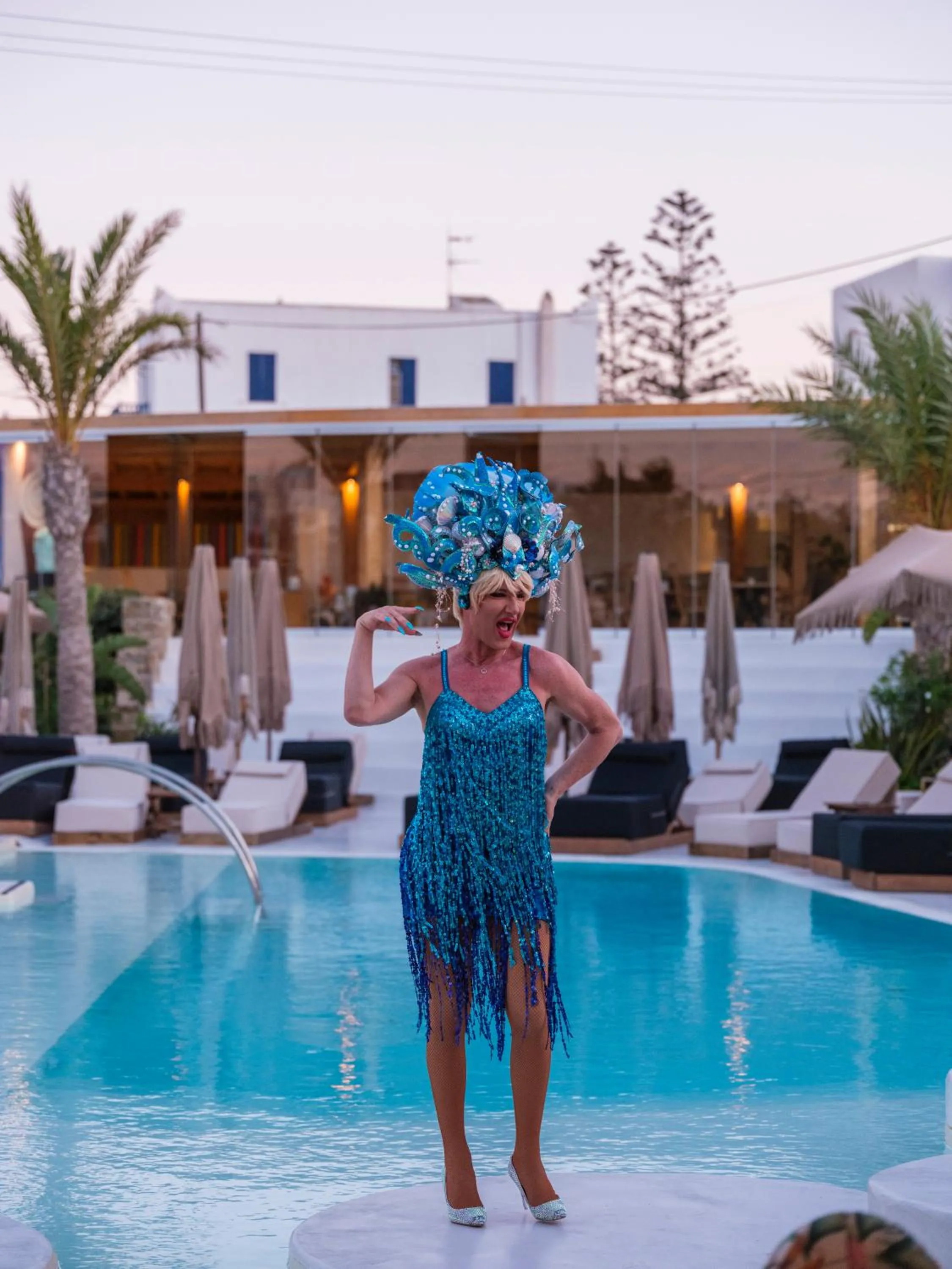 Pool view in Akkadian LGBT Boutique Hotel