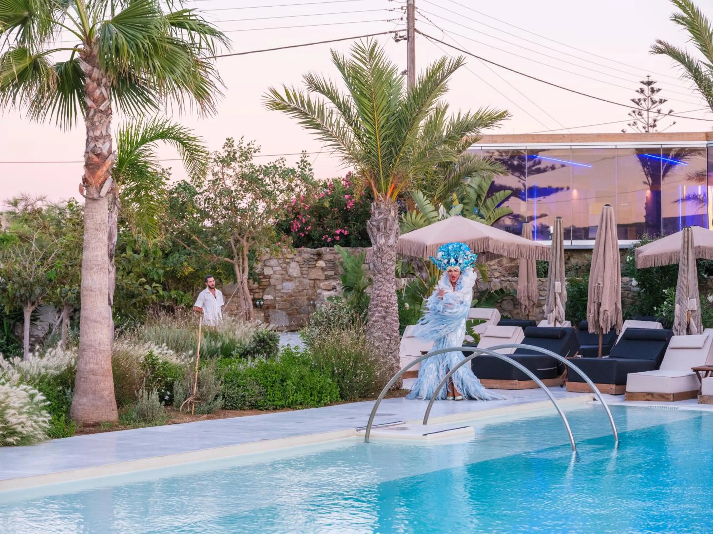 Pool view in Akkadian LGBT Boutique Hotel