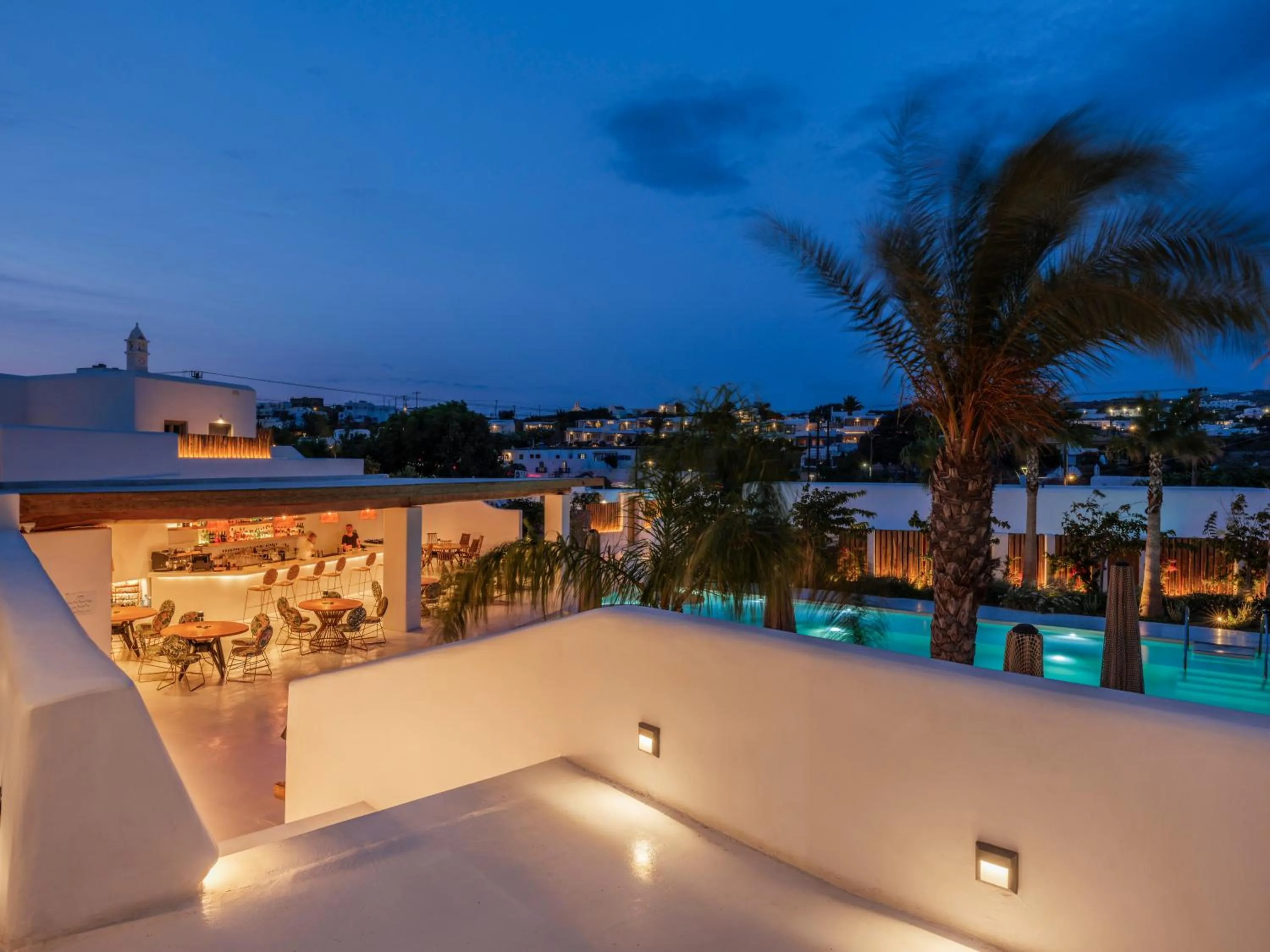 Pool view in Akkadian LGBT Boutique Hotel