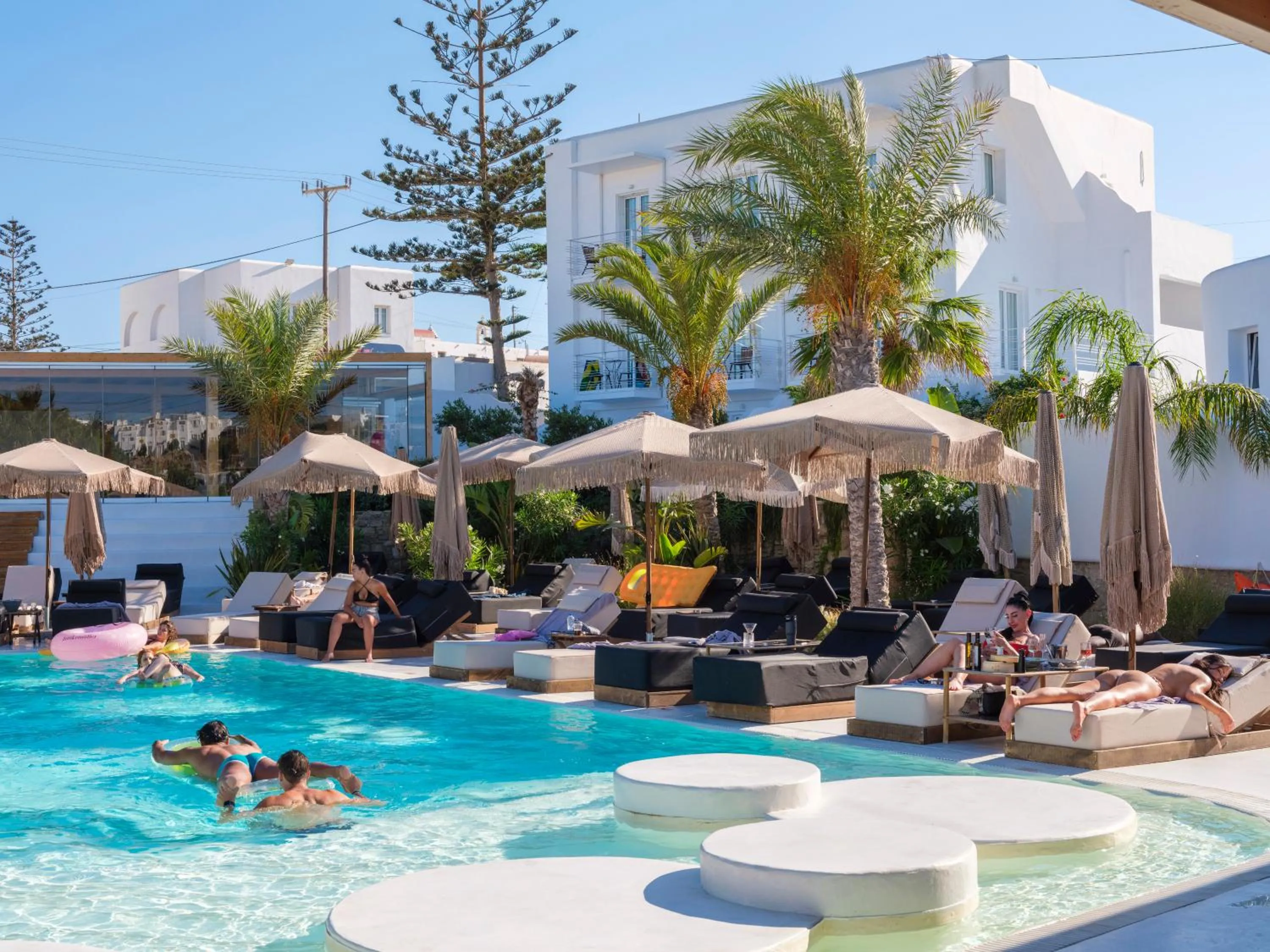 Pool view in Akkadian LGBT Boutique Hotel