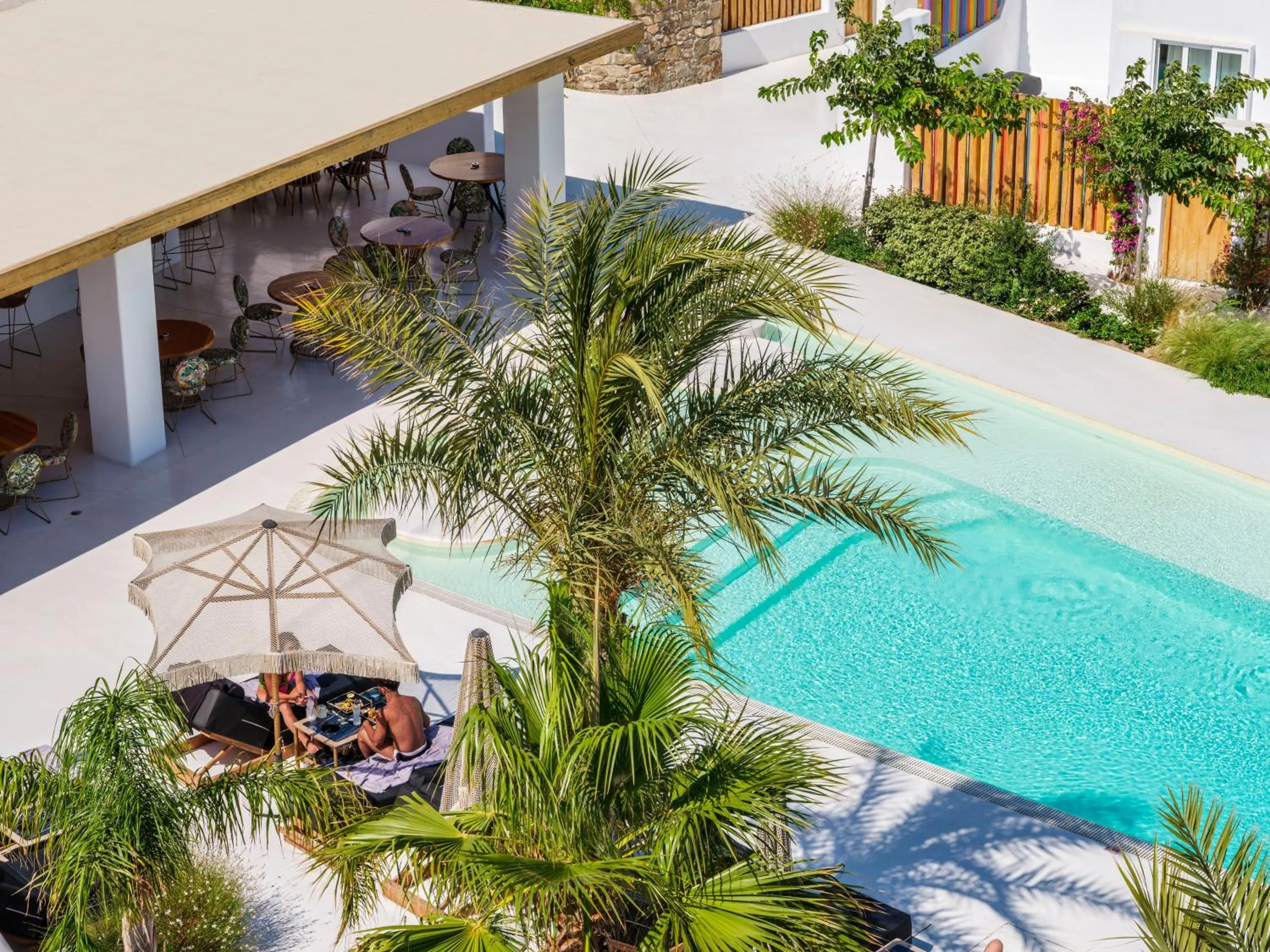 Pool view in Akkadian LGBT Boutique Hotel