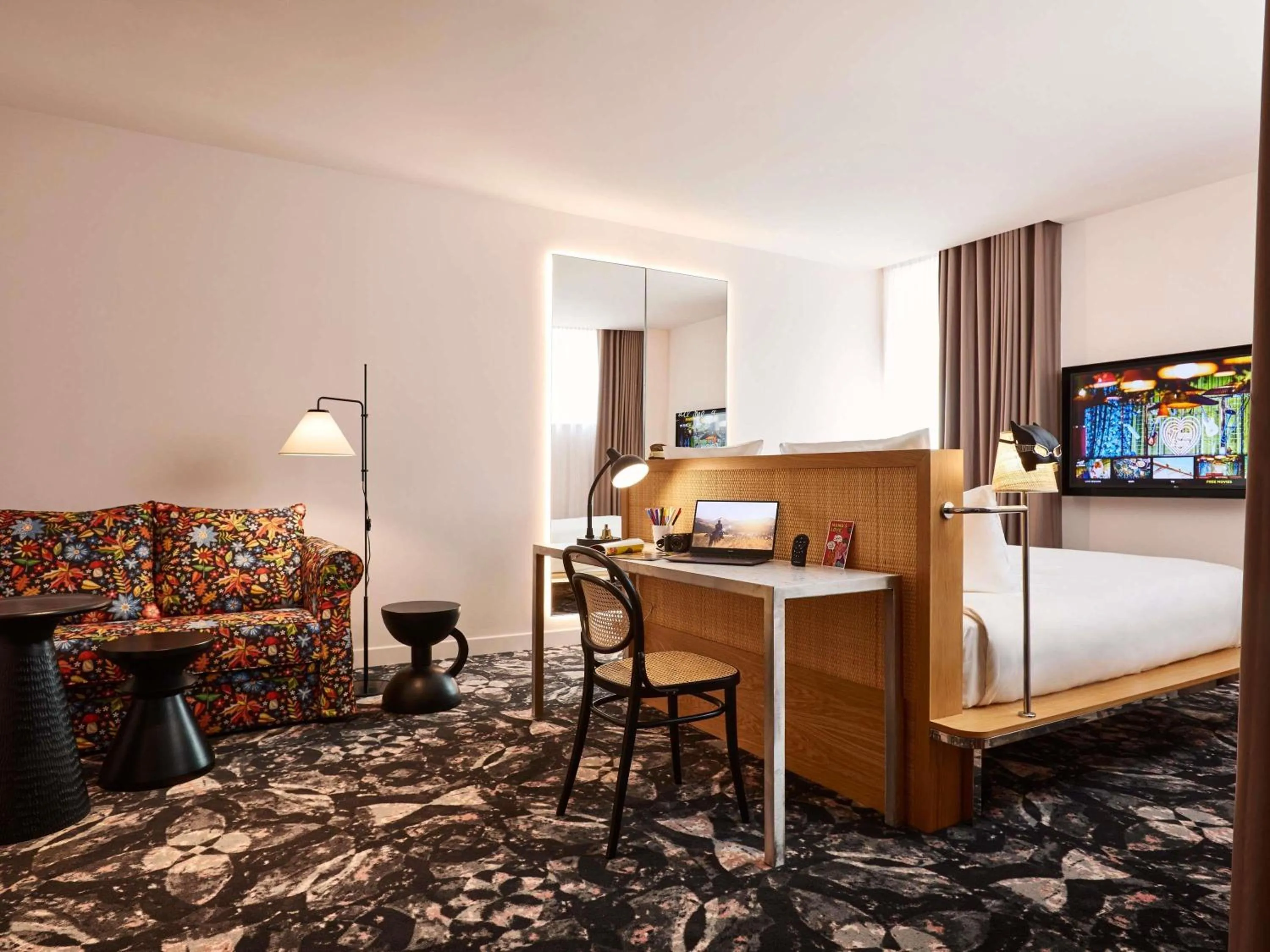 Bedroom, Bed in Mama Shelter Roma