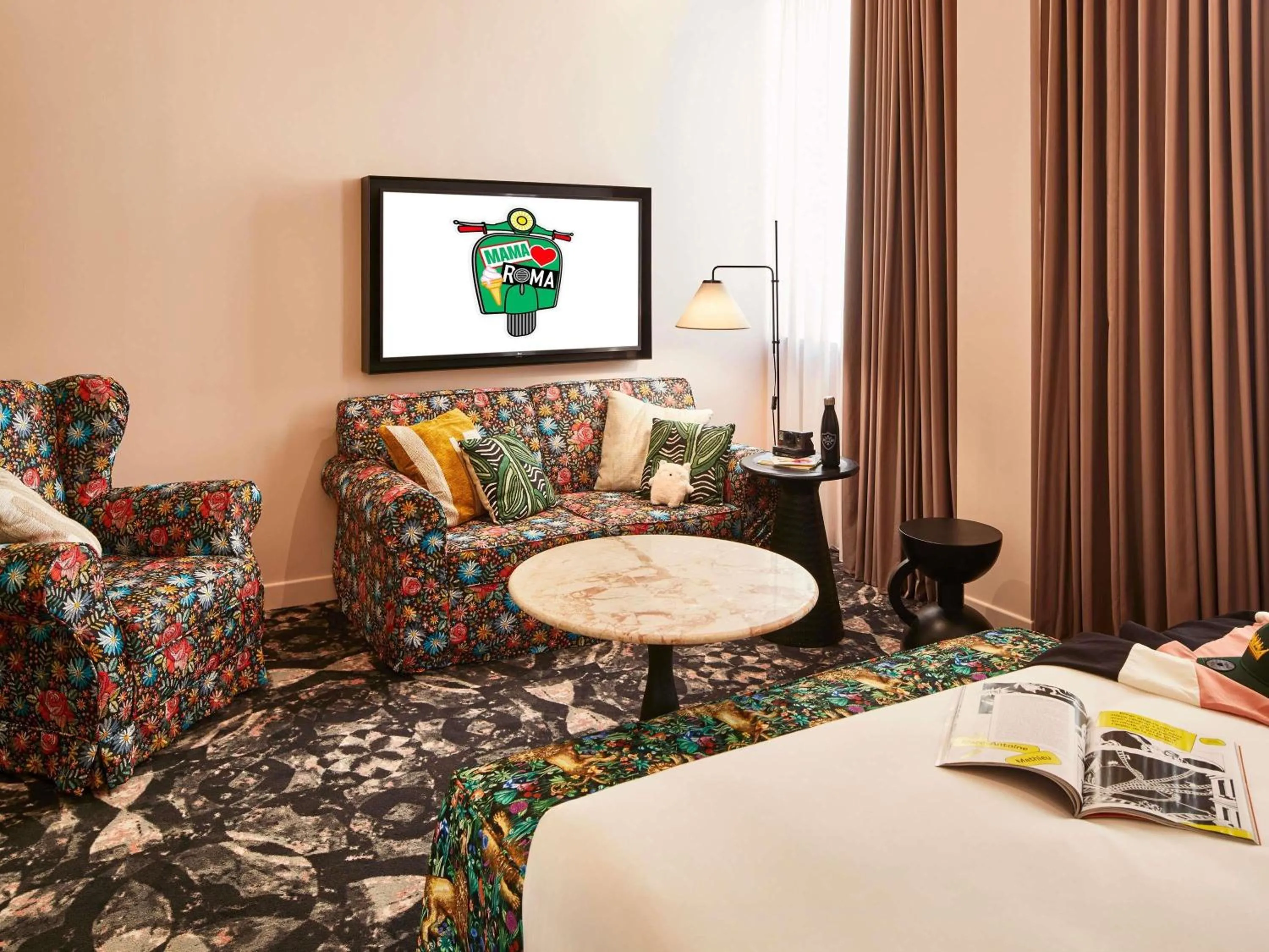 Bedroom, Bed in Mama Shelter Roma