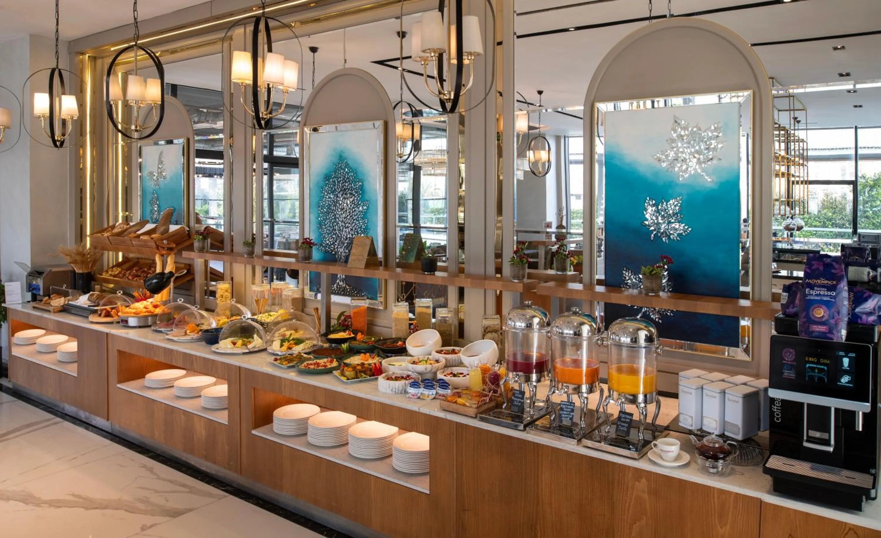Buffet breakfast in Movenpick Living Istanbul West