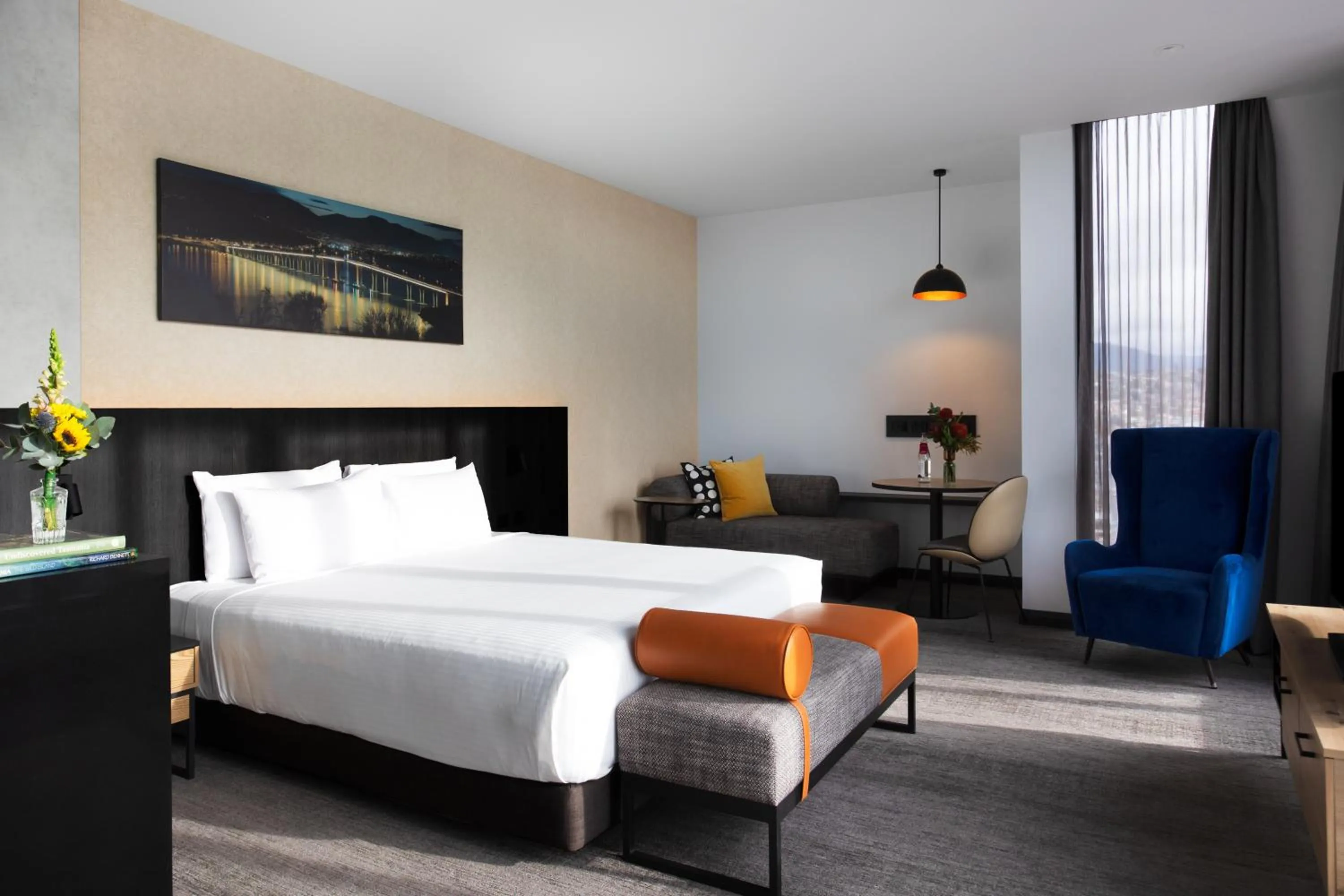 Bed in Mövenpick Hotel Hobart