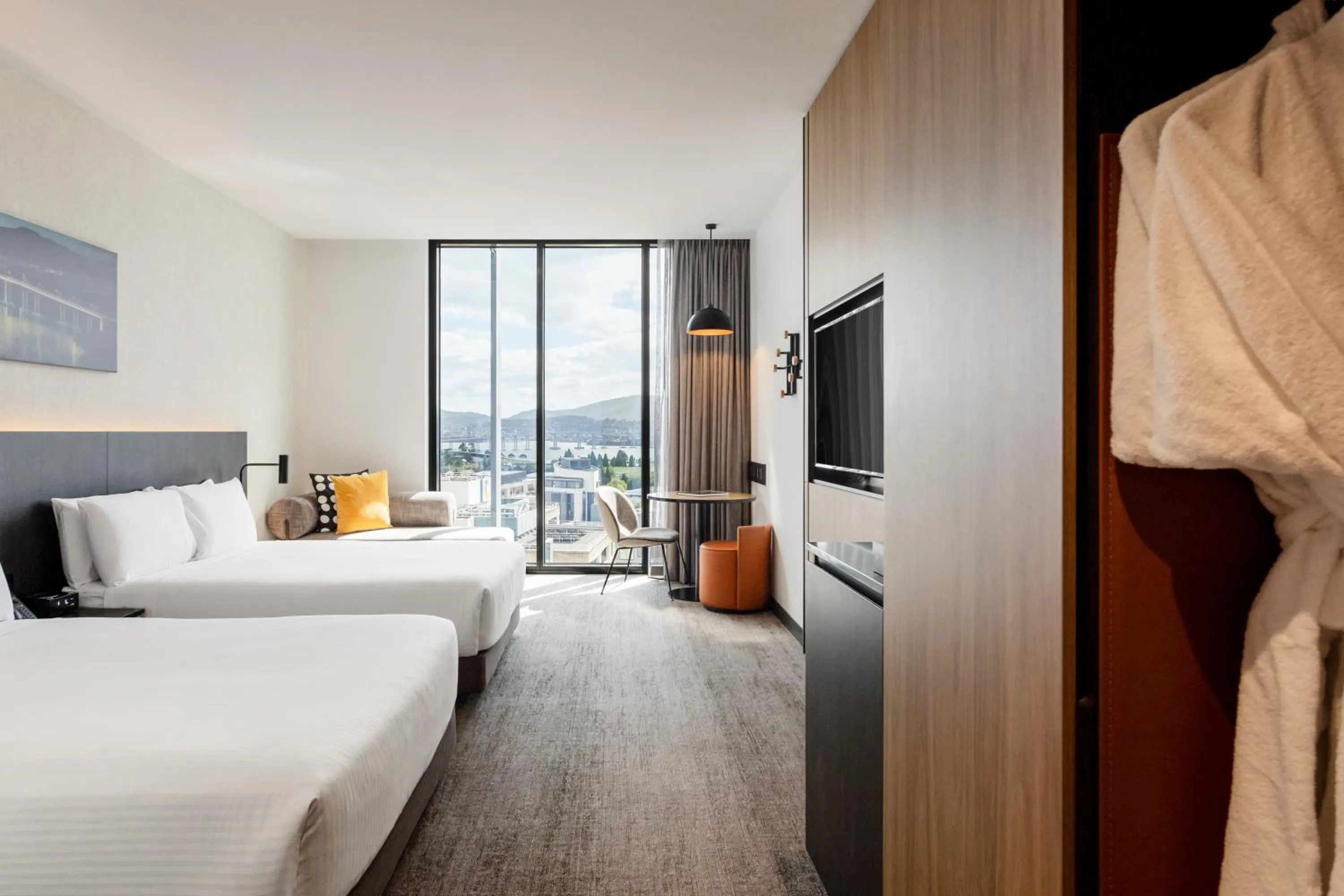 Bed in Mövenpick Hotel Hobart