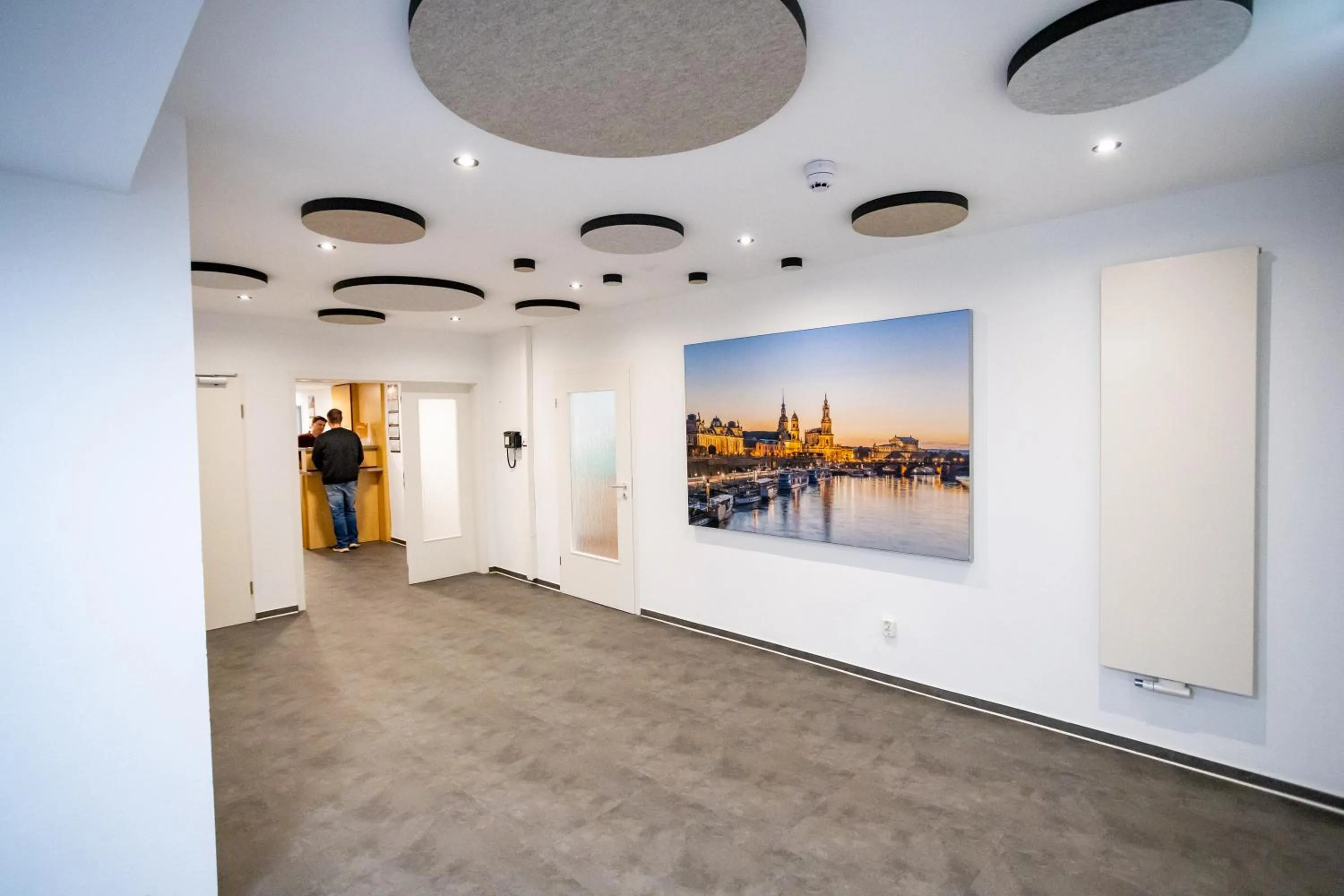 Lobby or reception in Sportpension Dresden