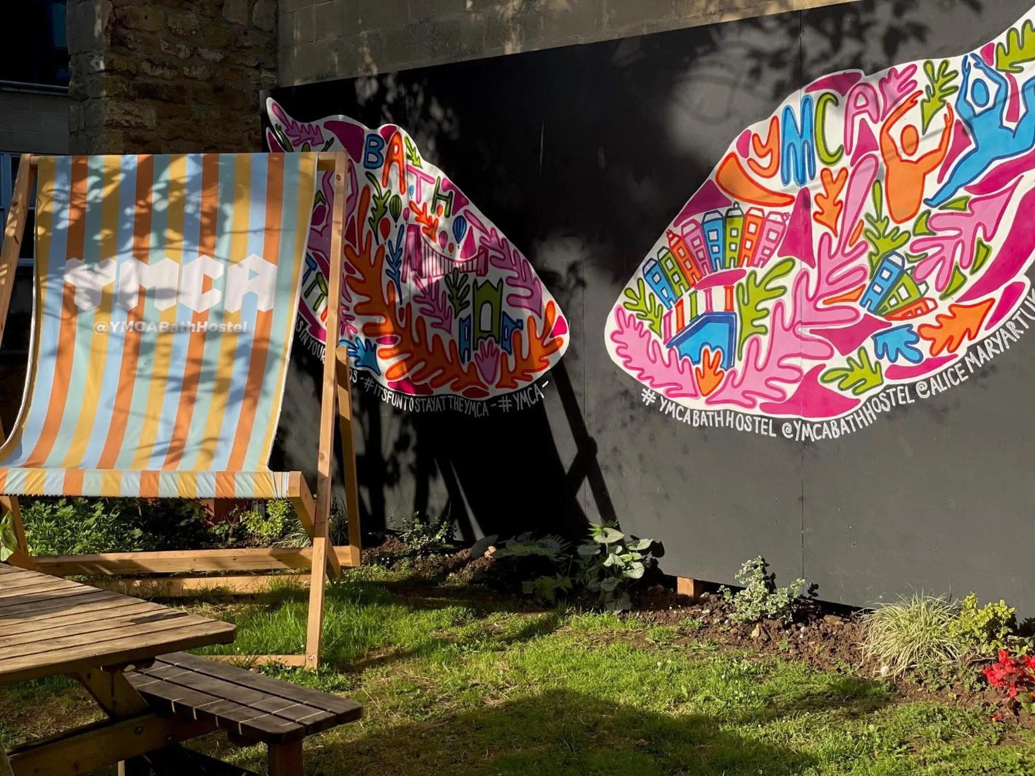 Garden in Bath YMCA Hostel