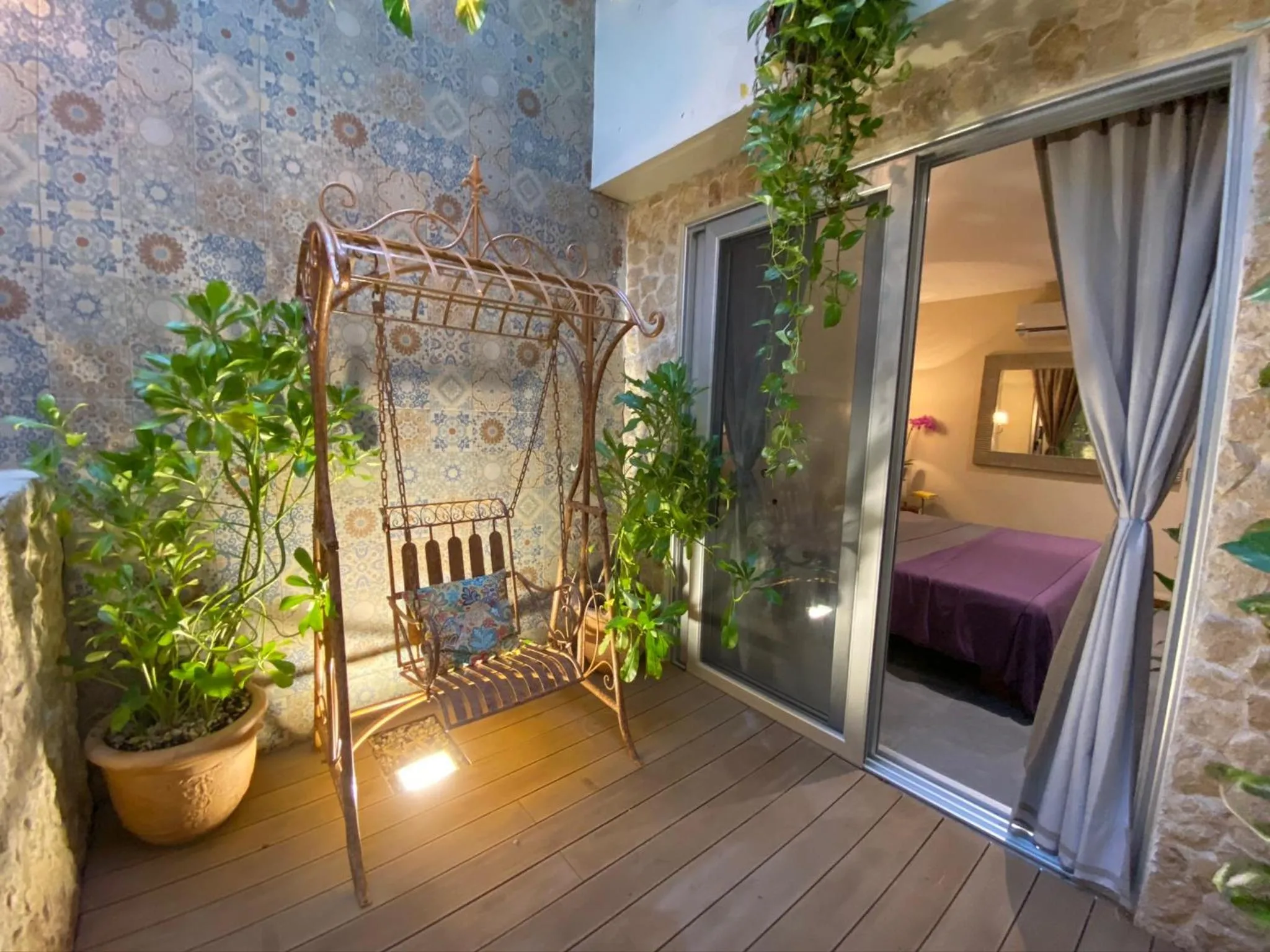 Patio, Bed in Casarte Boutique Hotel