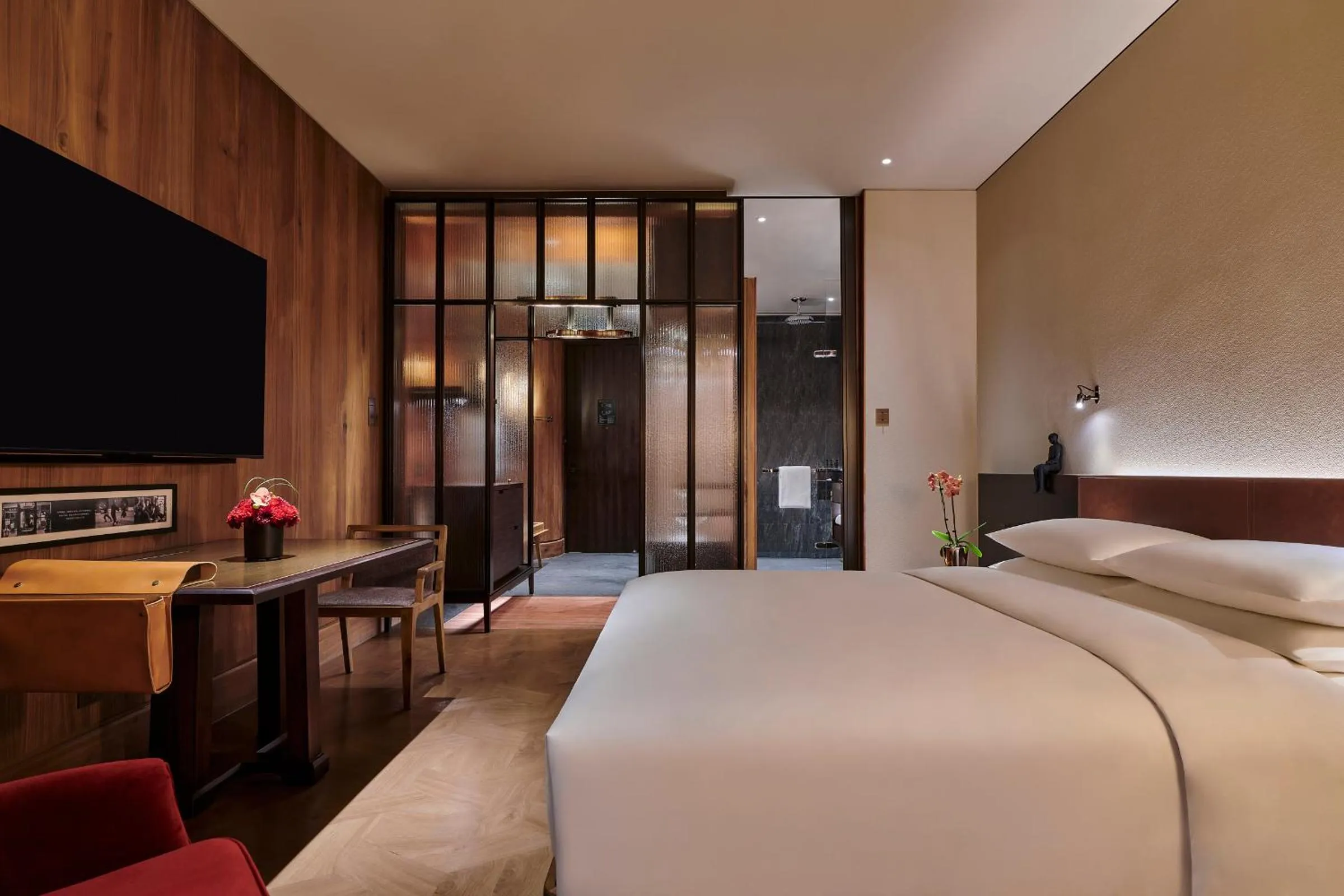 Bed in Mumian Beijing Daxing International Airport, part of Hyatt