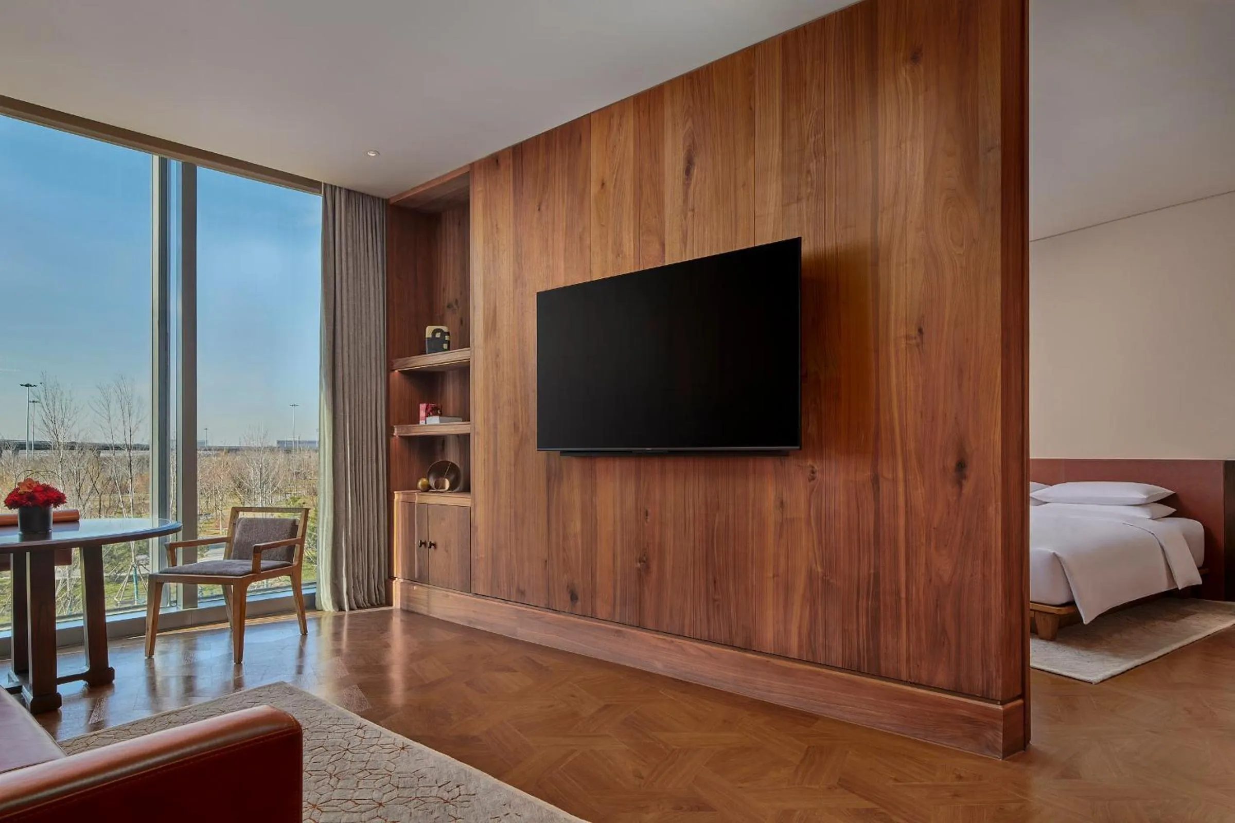 Communal lounge/ TV room, Bed in Mumian Beijing Daxing International Airport, part of Hyatt