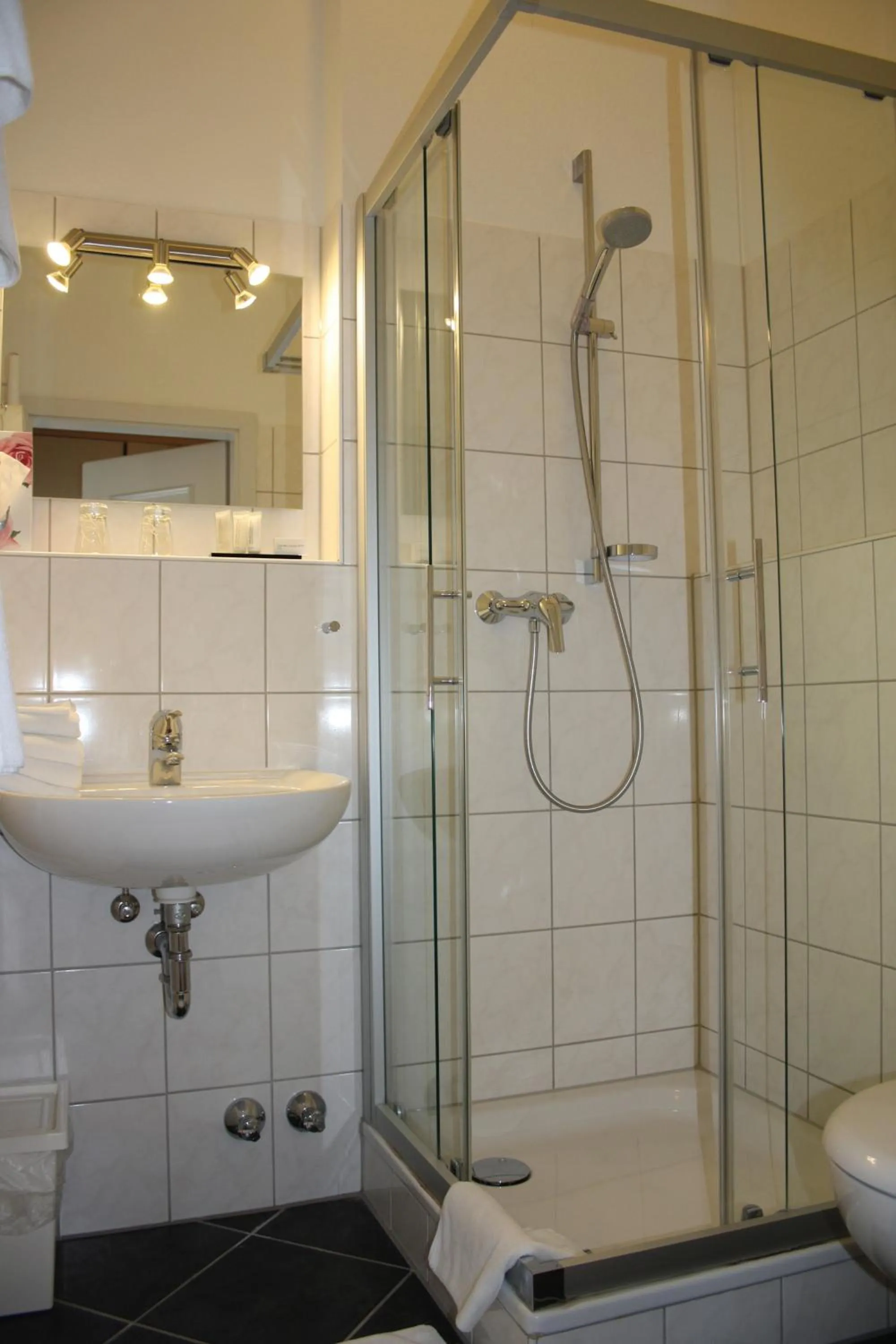 Shower in Hotel Rosengarten