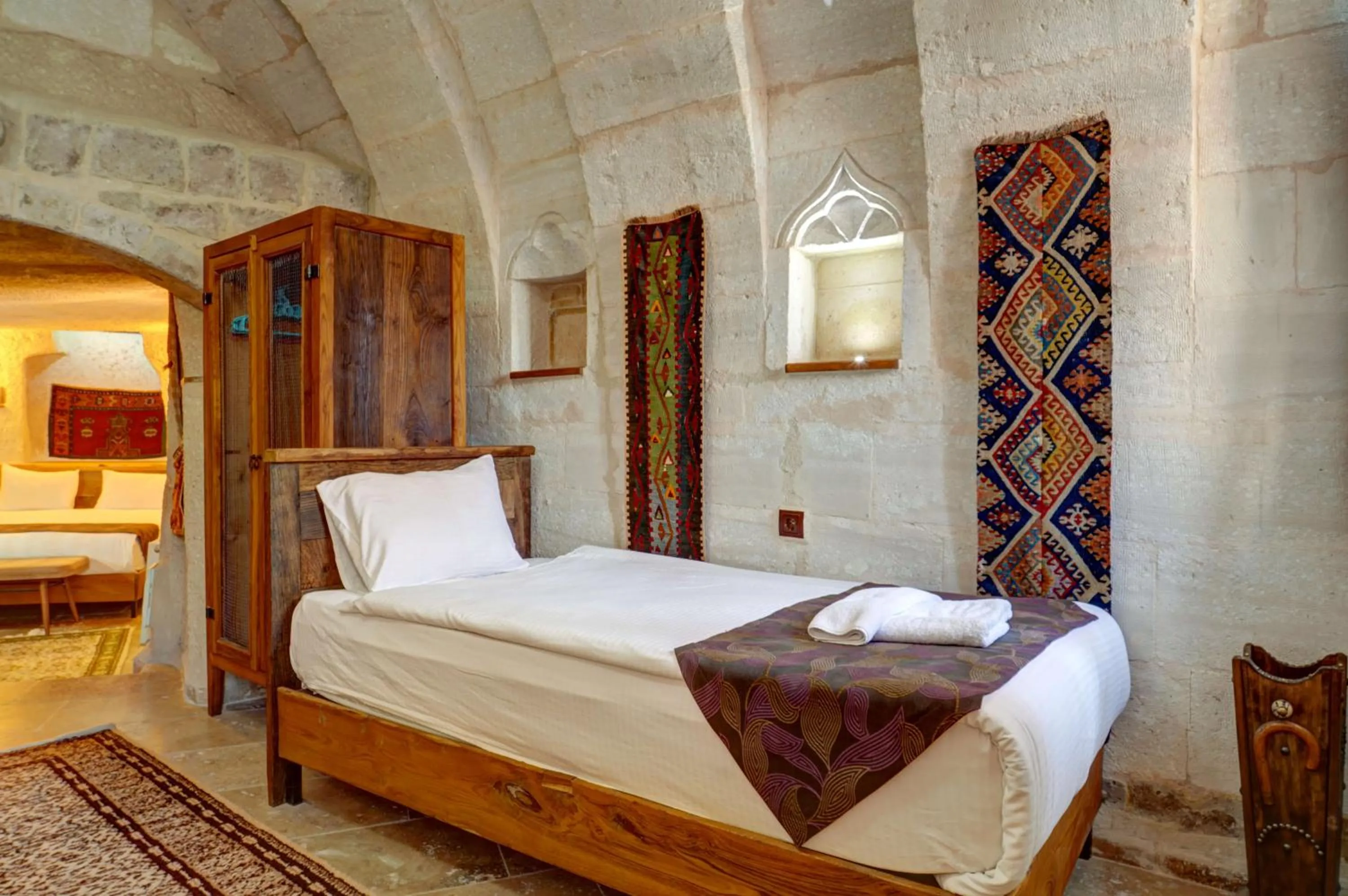 Bed in Avilla Cave Hotel