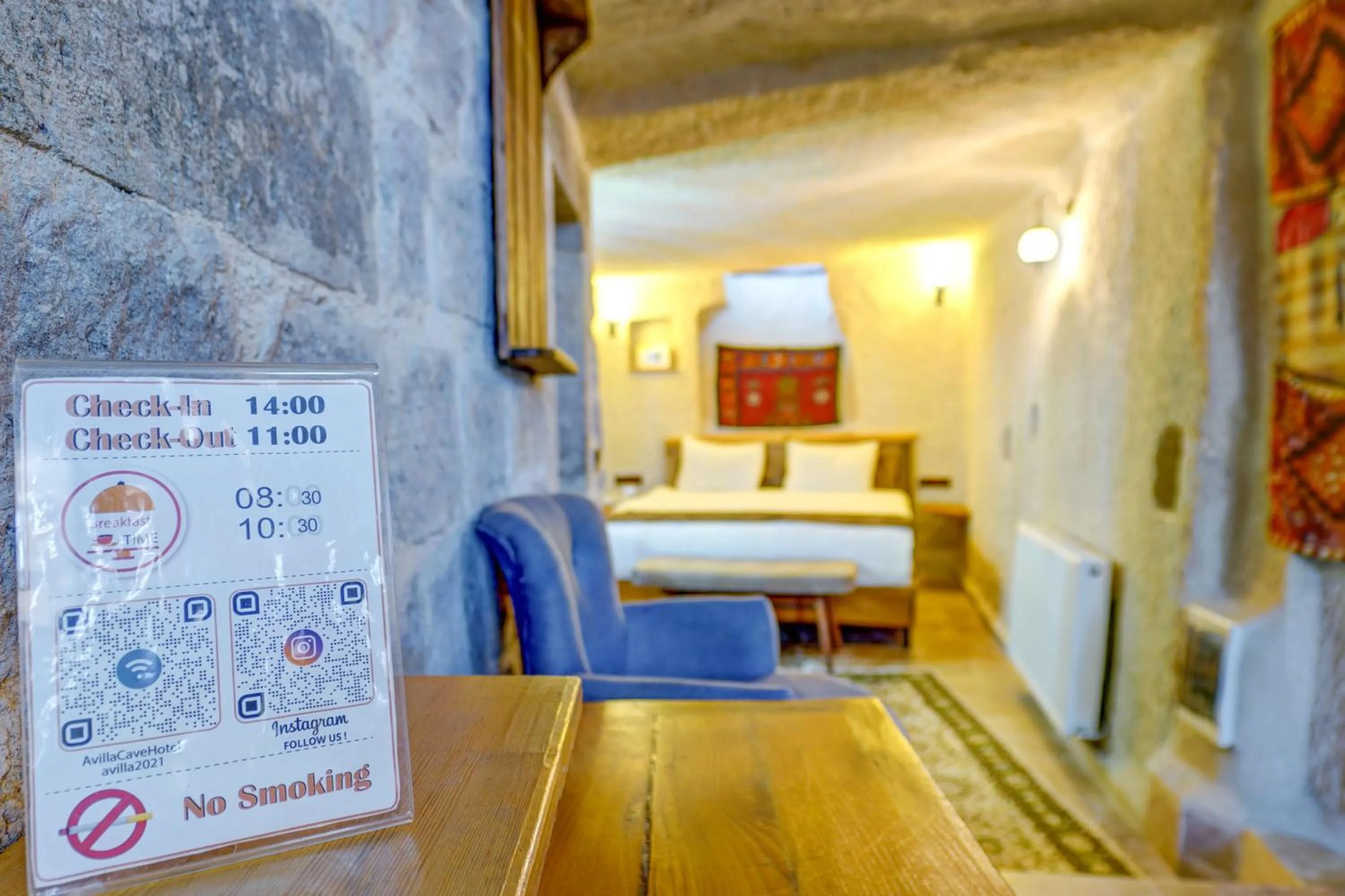 Decorative detail, Bed in Avilla Cave Hotel