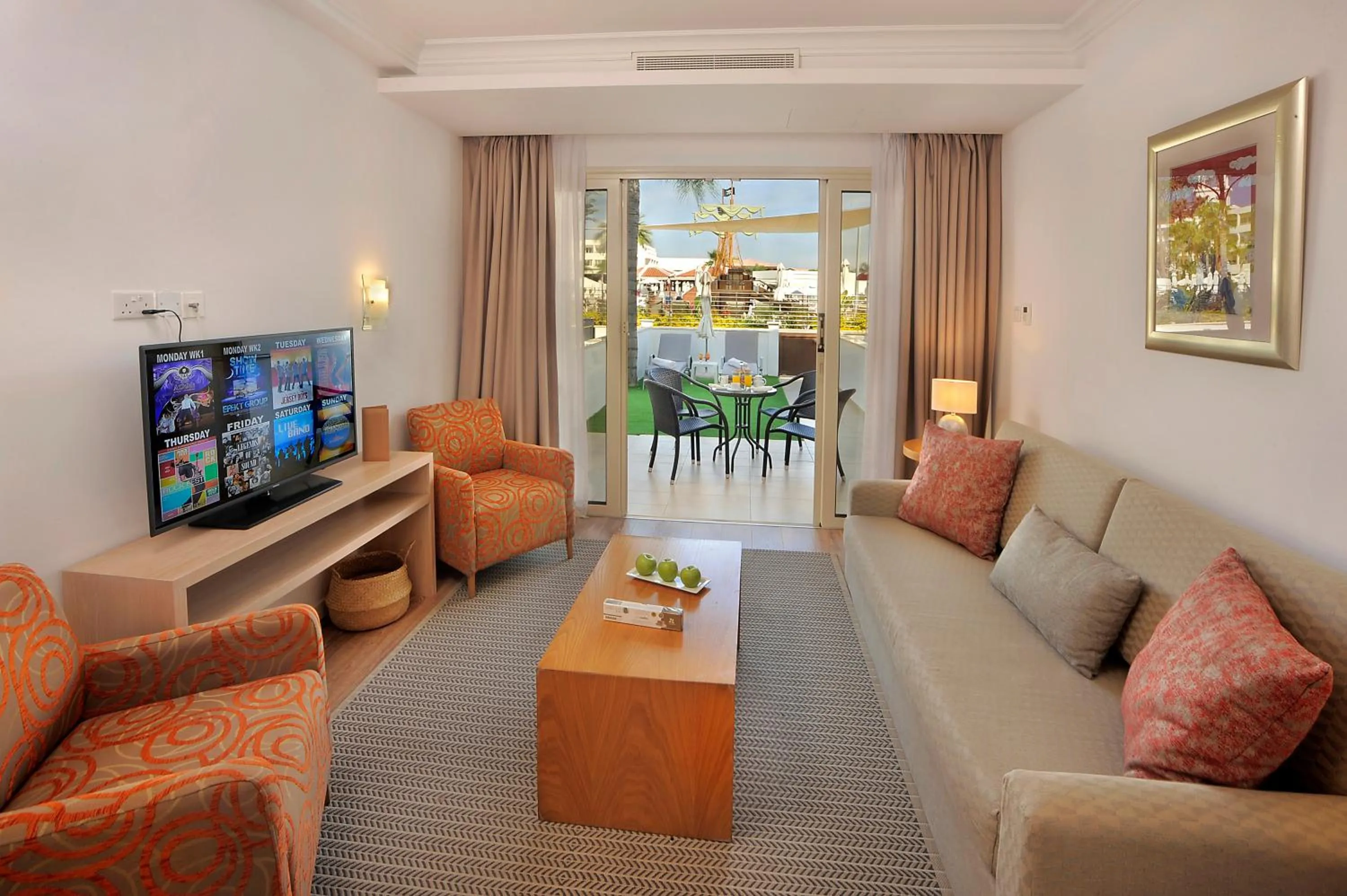 Seating area in Olympic Lagoon Resort Ayia Napa