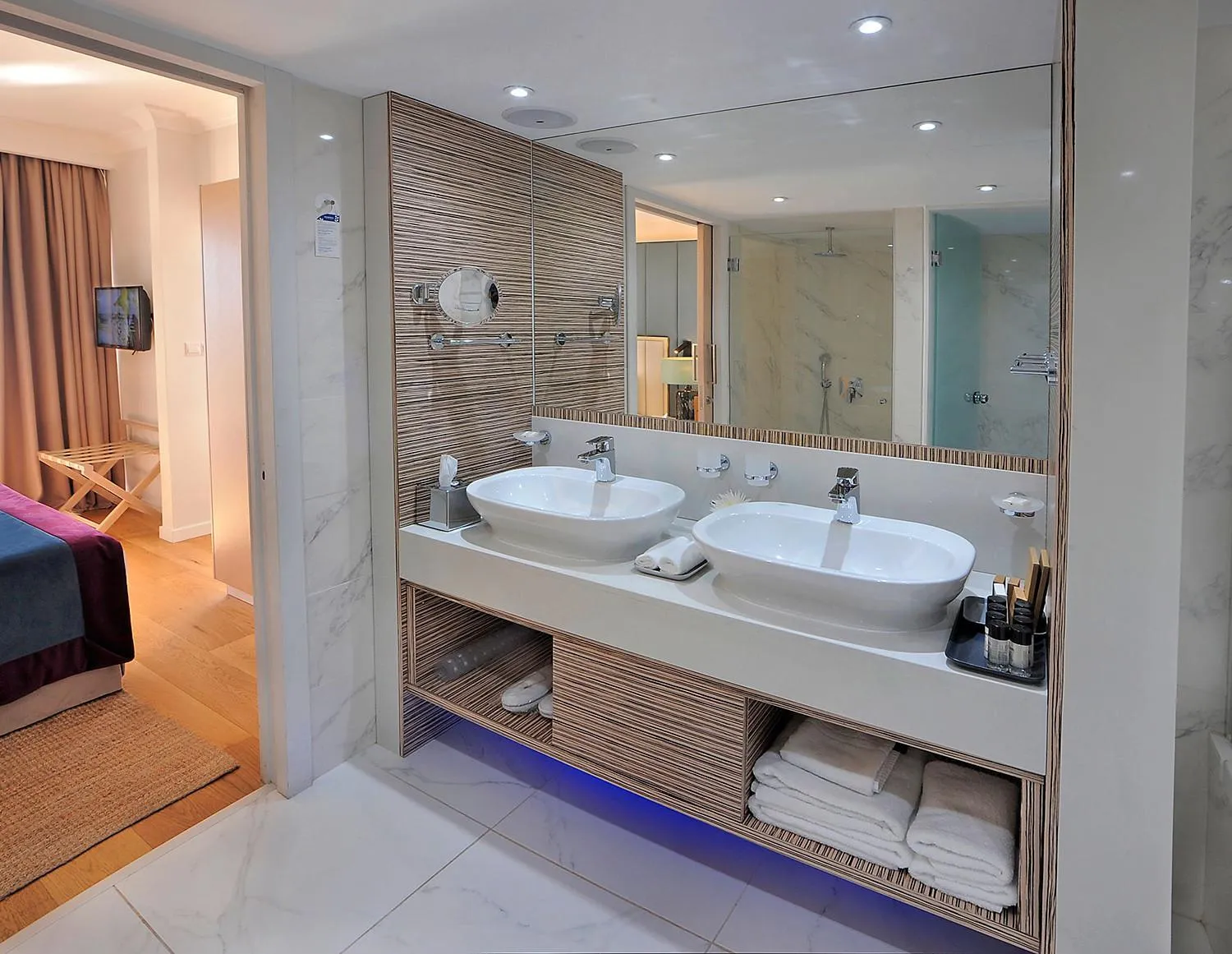 Bathroom, Bed in Olympic Lagoon Resort Ayia Napa