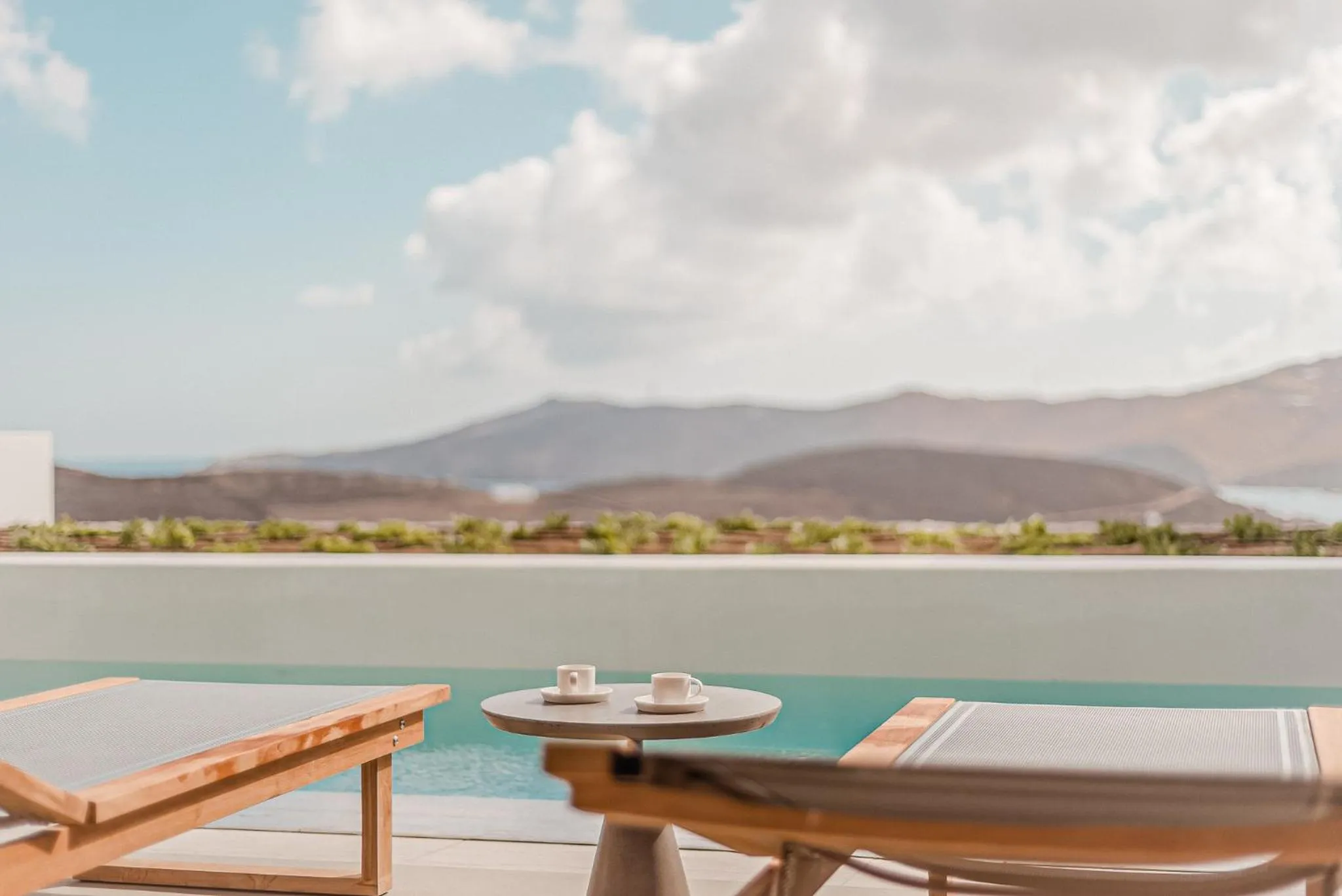 Pool view in Amarelo Suites