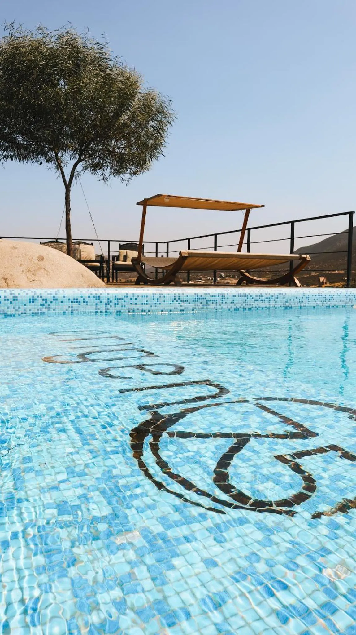 Pool view in Origen75 Loft - Villas - Skypool - Viñedo, Valle de Guadalupe