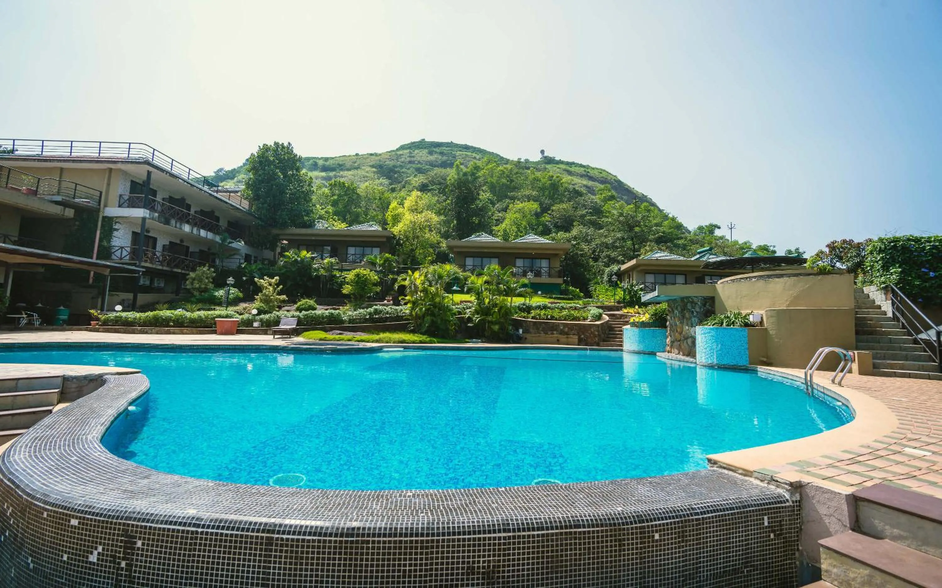 Swimming pool in Upper Deck Resort - Highest Peak, Lonavala