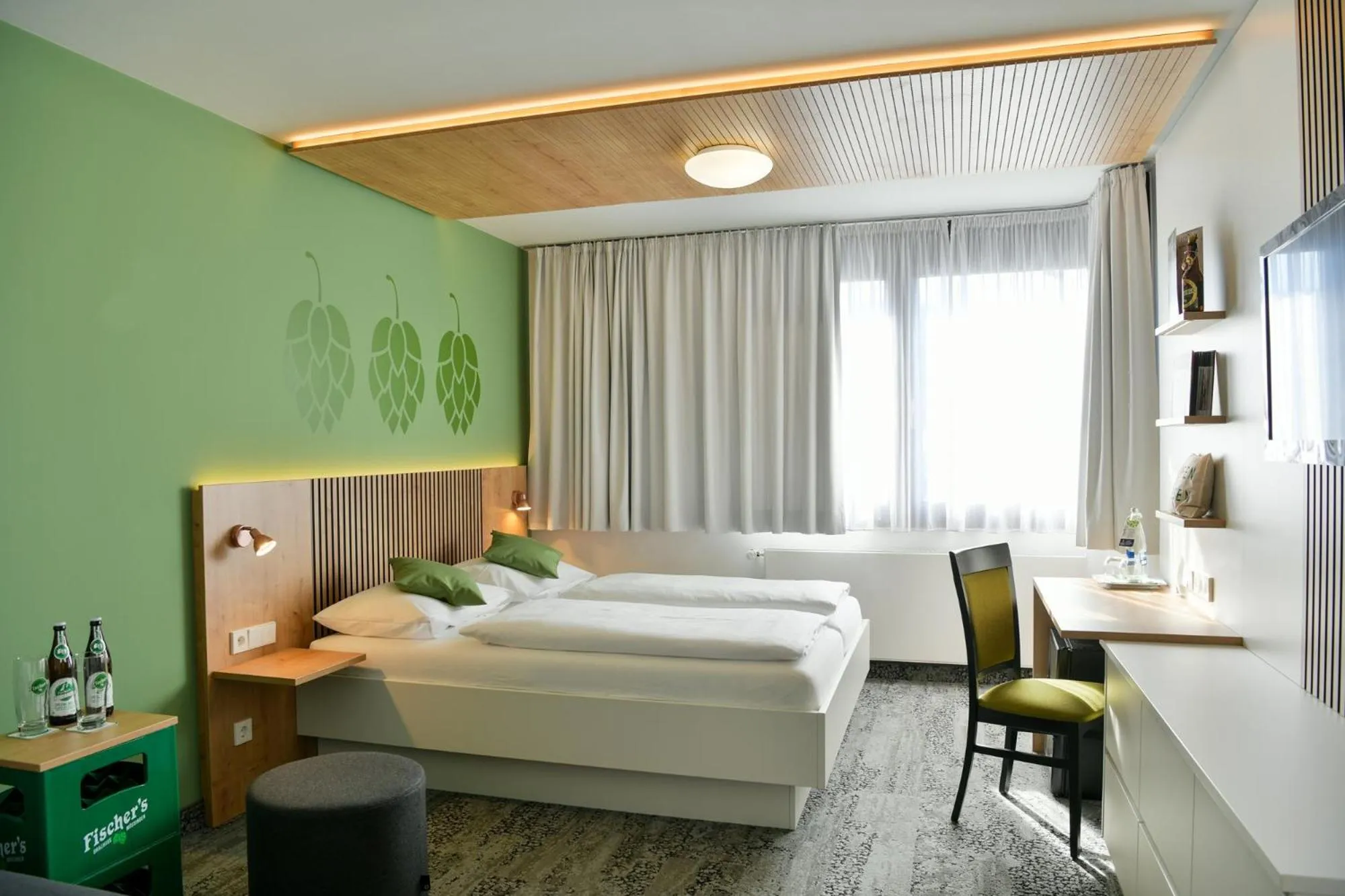 Bed in Fischer's Hotel Brauhaus 24h Self Check In