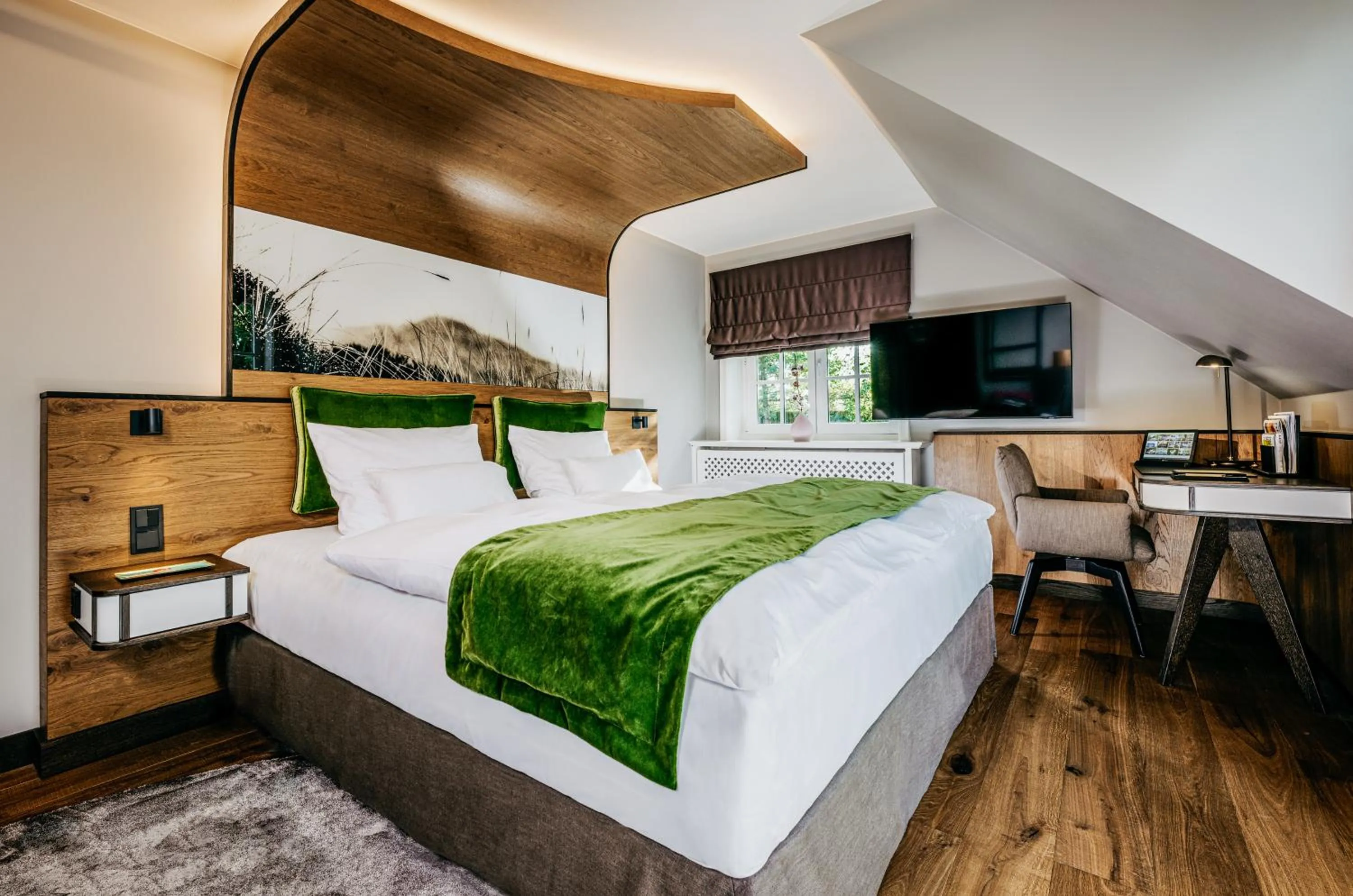 Bed in Relais & Châteaux Landhaus Stricker