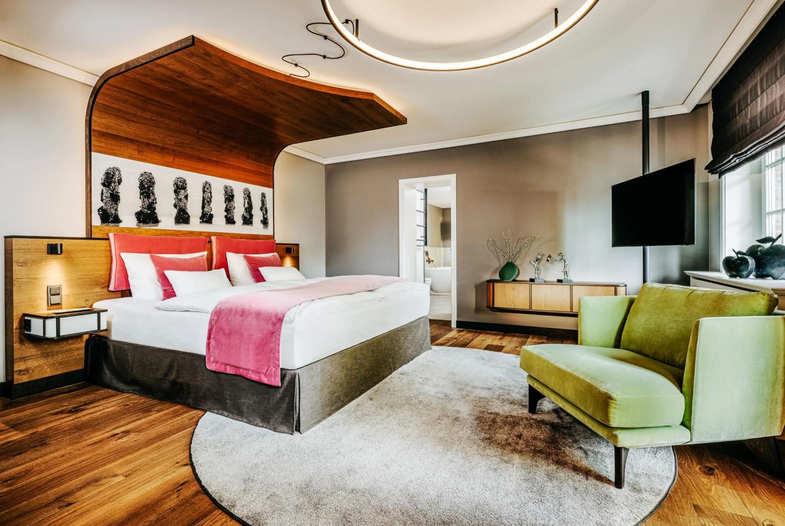 Photo of the whole room, Bed in Relais & Châteaux Landhaus Stricker